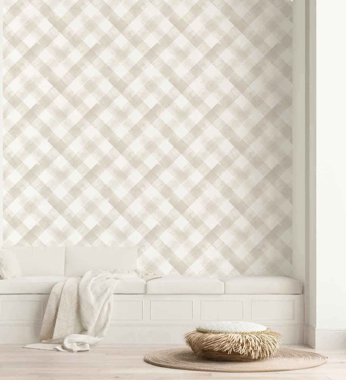 Modern Check in Caramel Wallpaper-Wallpaper-Buy Kids Removable Wallpaper Online Our Custom Made Children√¢‚Ç¨‚Ñ¢s Wallpapers Are A Fun Way To Decorate And Enhance Boys Bedroom Decor And Girls Bedrooms They Are An Amazing Addition To Your Kids Bedroom Walls Our Collection of Kids Wallpaper Is Sure To Transform Your Kids Rooms Interior Style From Pink Wallpaper To Dinosaur Wallpaper Even Marble Wallpapers For Teen Boys Shop Peel And Stick Wallpaper Online Today With Olive et Oriel