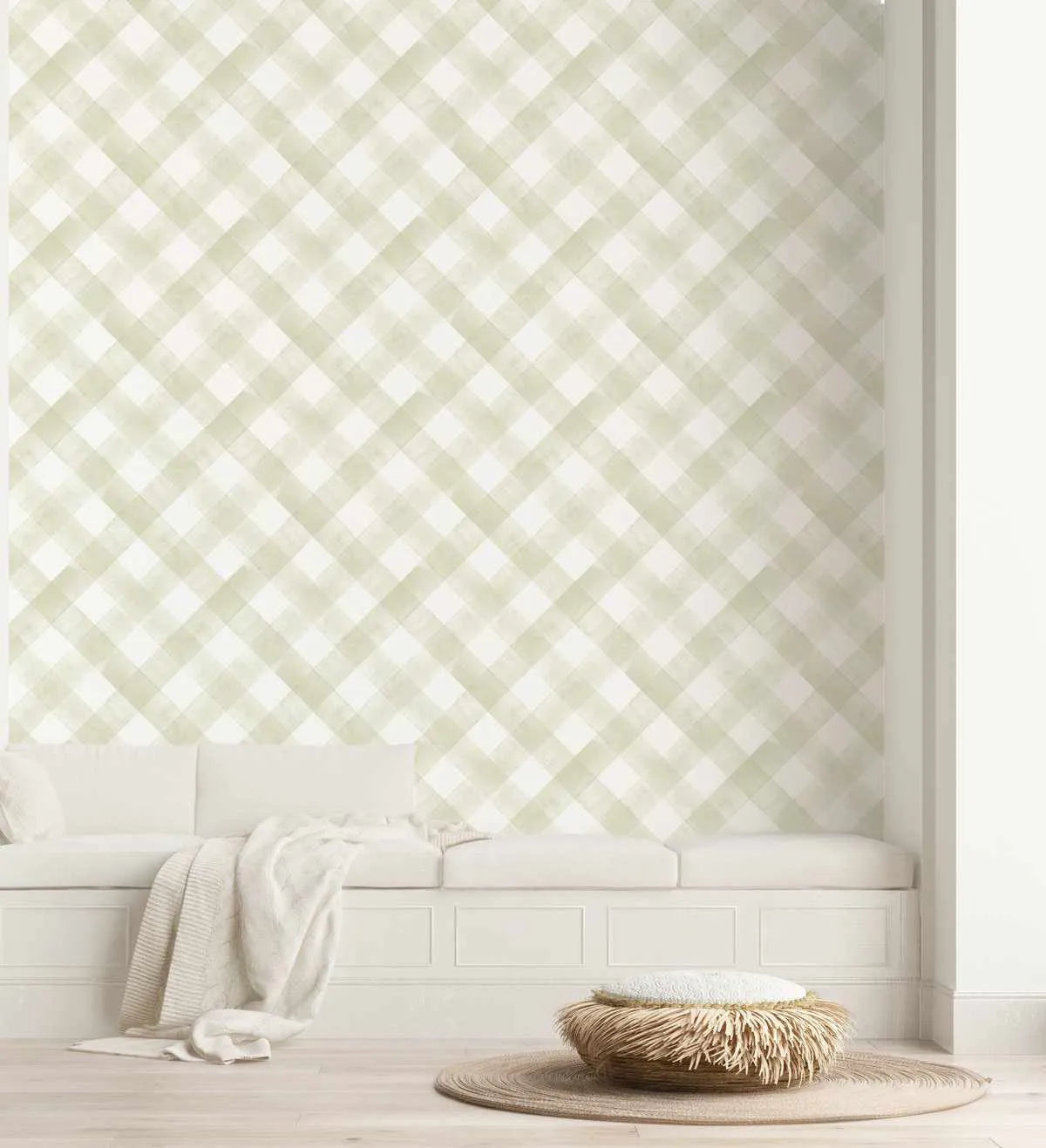 Modern Check in Olive Wallpaper-Wallpaper-Buy Kids Removable Wallpaper Online Our Custom Made Children√¢‚Ç¨‚Ñ¢s Wallpapers Are A Fun Way To Decorate And Enhance Boys Bedroom Decor And Girls Bedrooms They Are An Amazing Addition To Your Kids Bedroom Walls Our Collection of Kids Wallpaper Is Sure To Transform Your Kids Rooms Interior Style From Pink Wallpaper To Dinosaur Wallpaper Even Marble Wallpapers For Teen Boys Shop Peel And Stick Wallpaper Online Today With Olive et Oriel