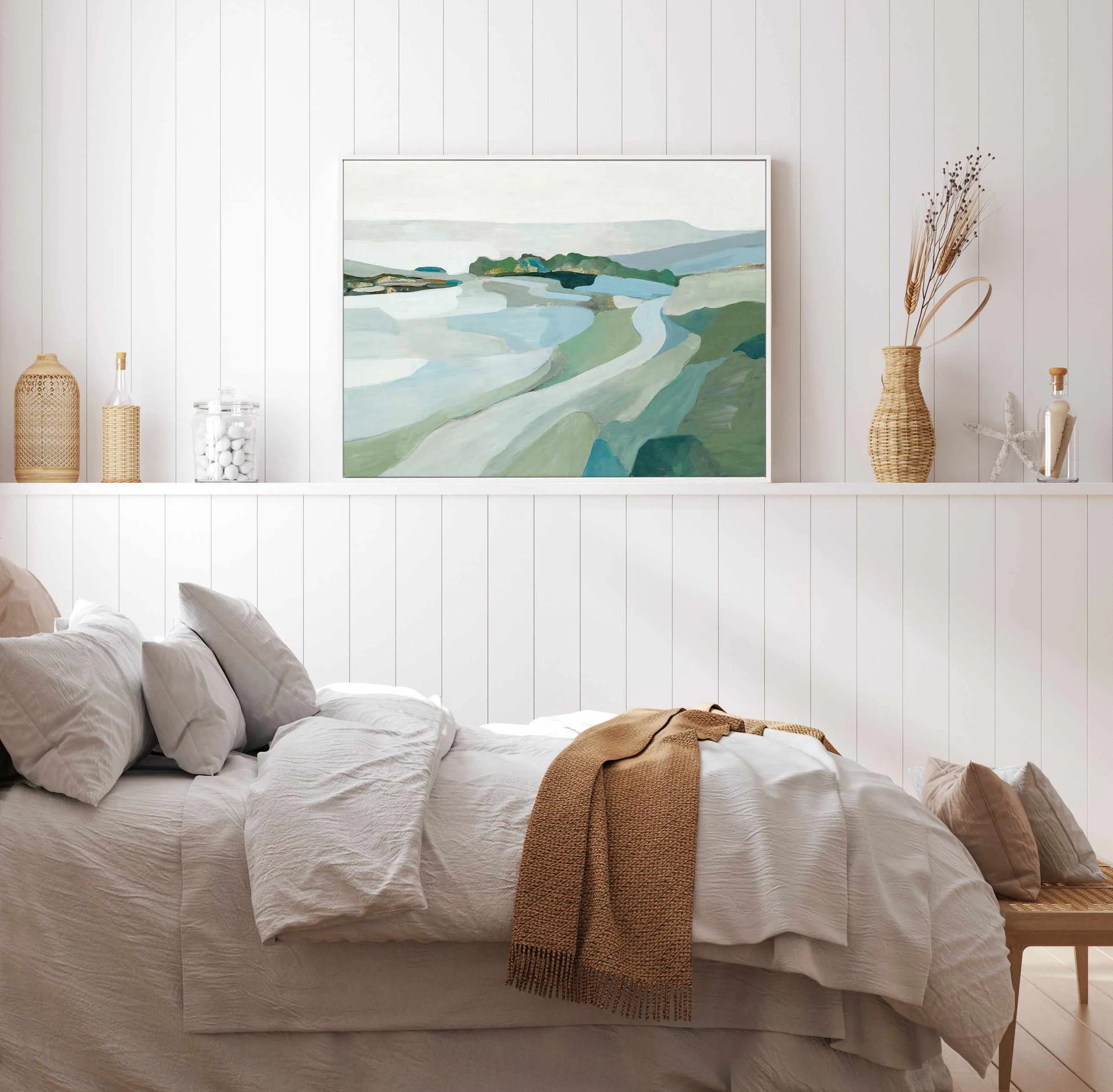 Modern Landscape | Framed Canvas Art Print from Olive et Oriel where you can shop wallpaper and artworks online