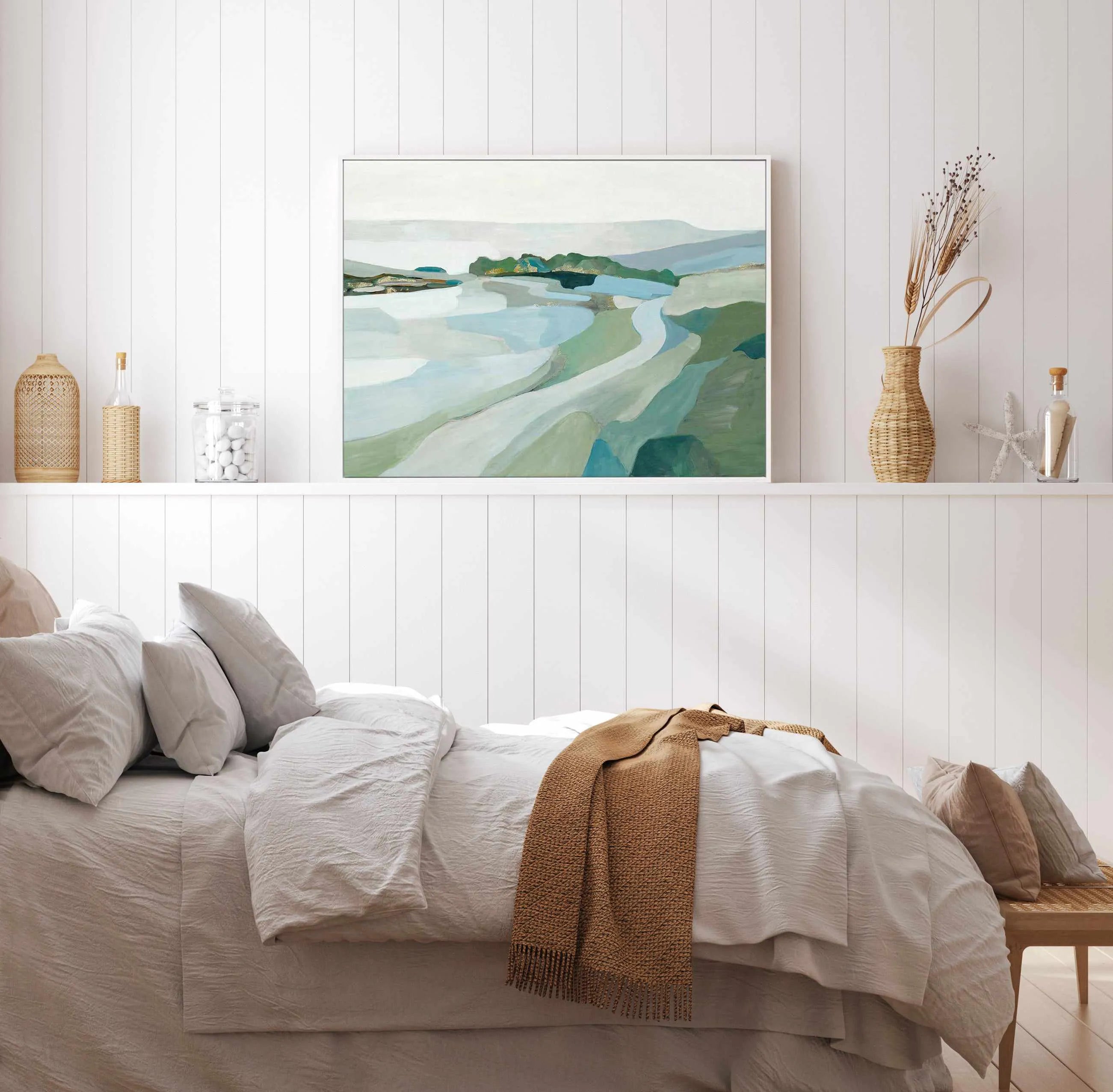 Modern Landscape | Framed Canvas Art Print from Olive et Oriel where you can shop wallpaper and artworks online