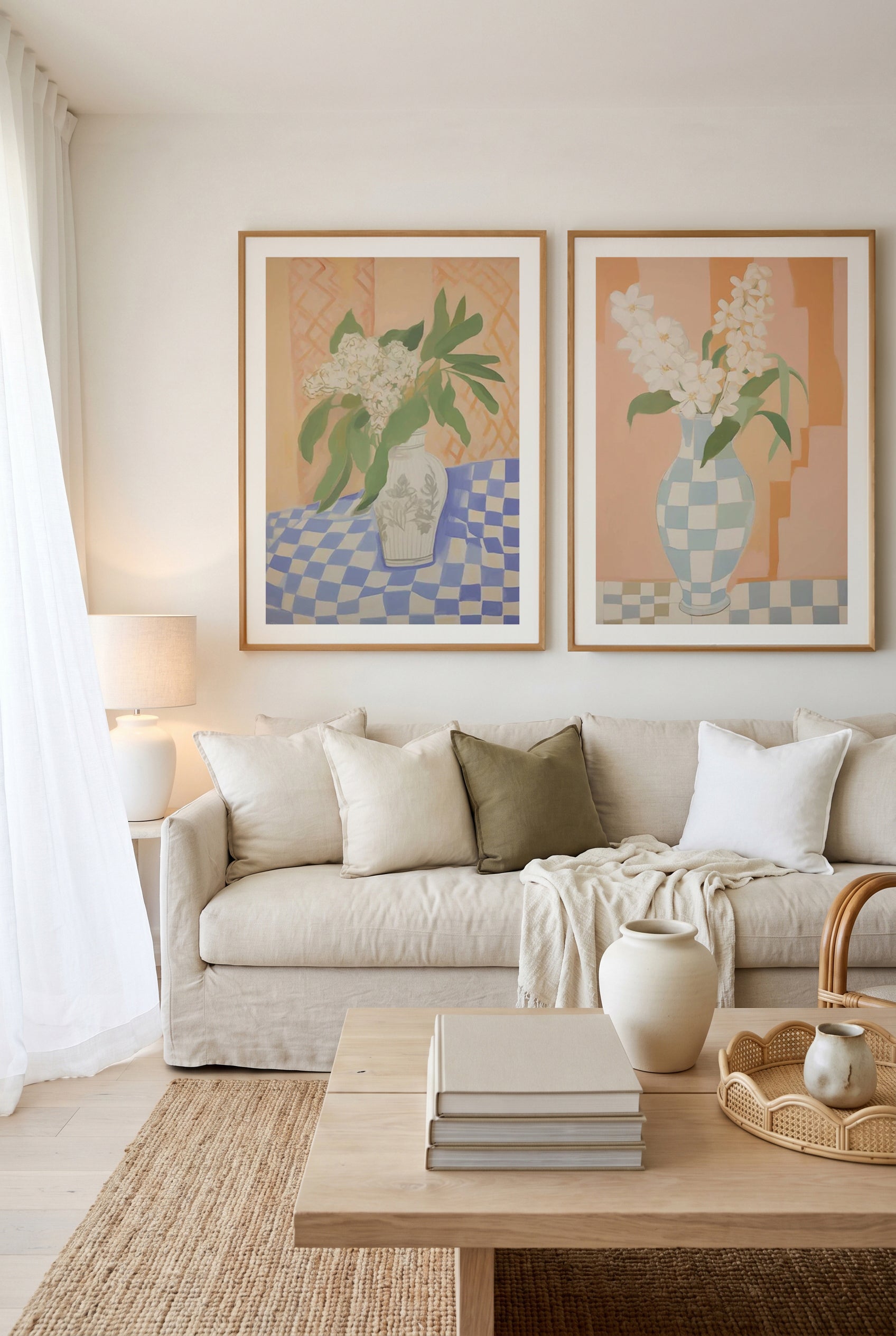 Modern Vase I & II Art Print Set of 2 | Matching Wall Art