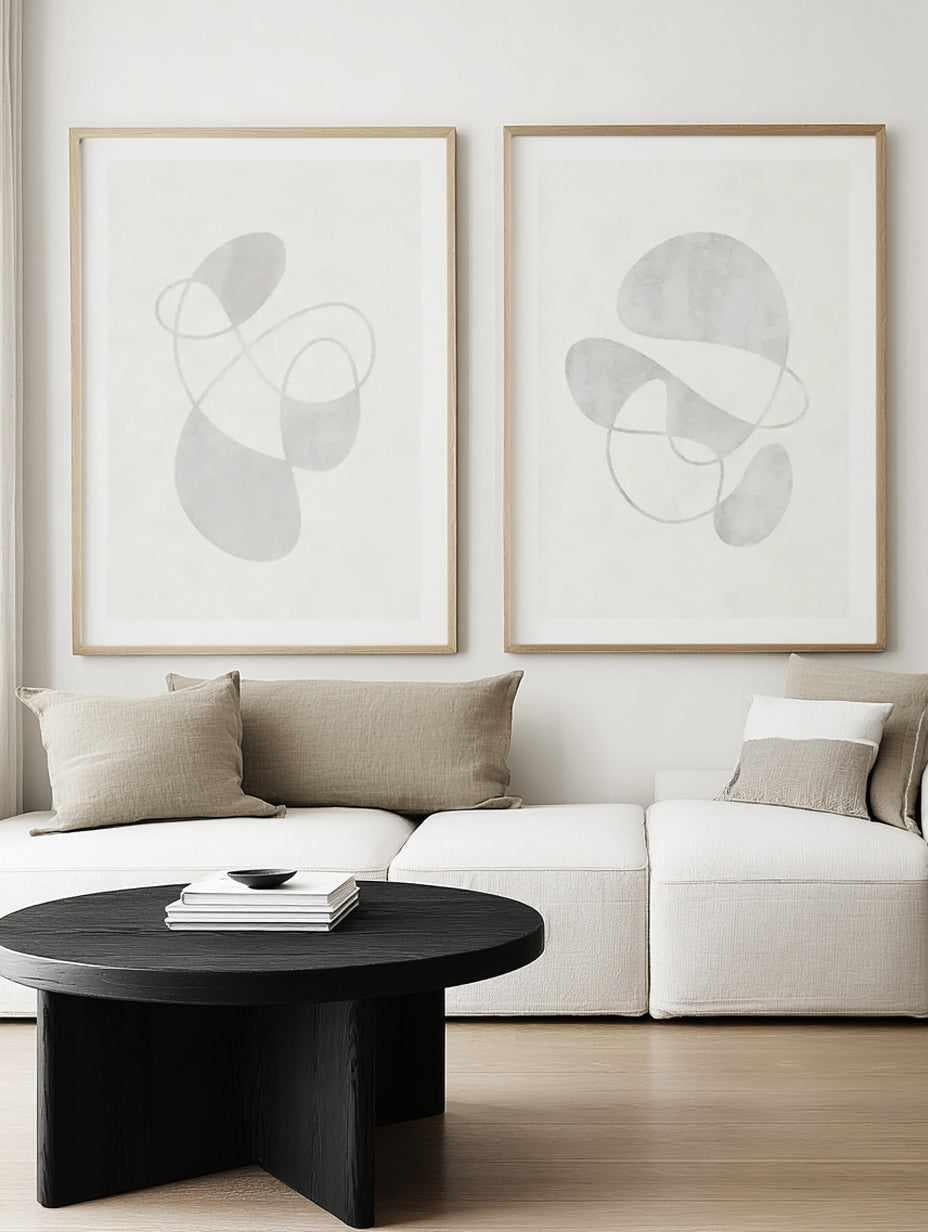 Modernism I & II Art Print Set of 2 | Matching Wall Art from Olive et Oriel where you can shop wallpaper and artworks online