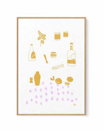 Mojito Golden Purple by Anne Korako | Framed Canvas Art Print from Olive et Oriel where you can shop wallpaper and artworks online