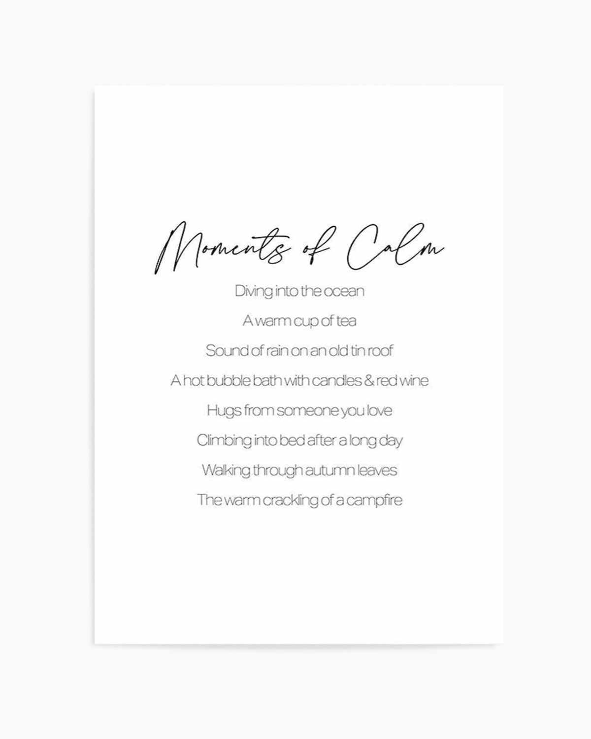 Moments of Calm Art Print