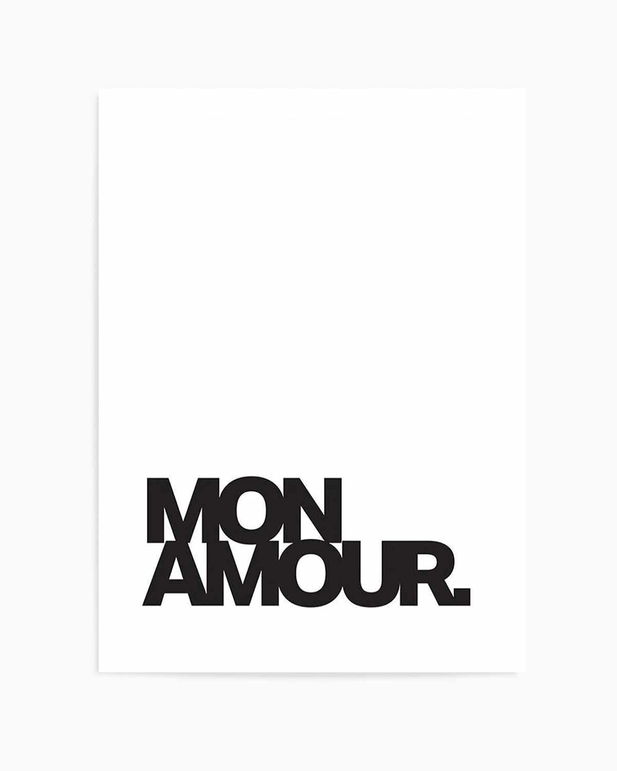 Mon Amour Art Print