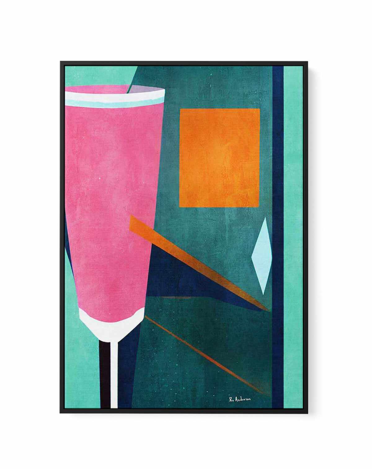 Mon Petite Crement RoseI by Bo Anderson | Framed Canvas Art Print from Olive et Oriel where you can shop wallpaper and artworks online