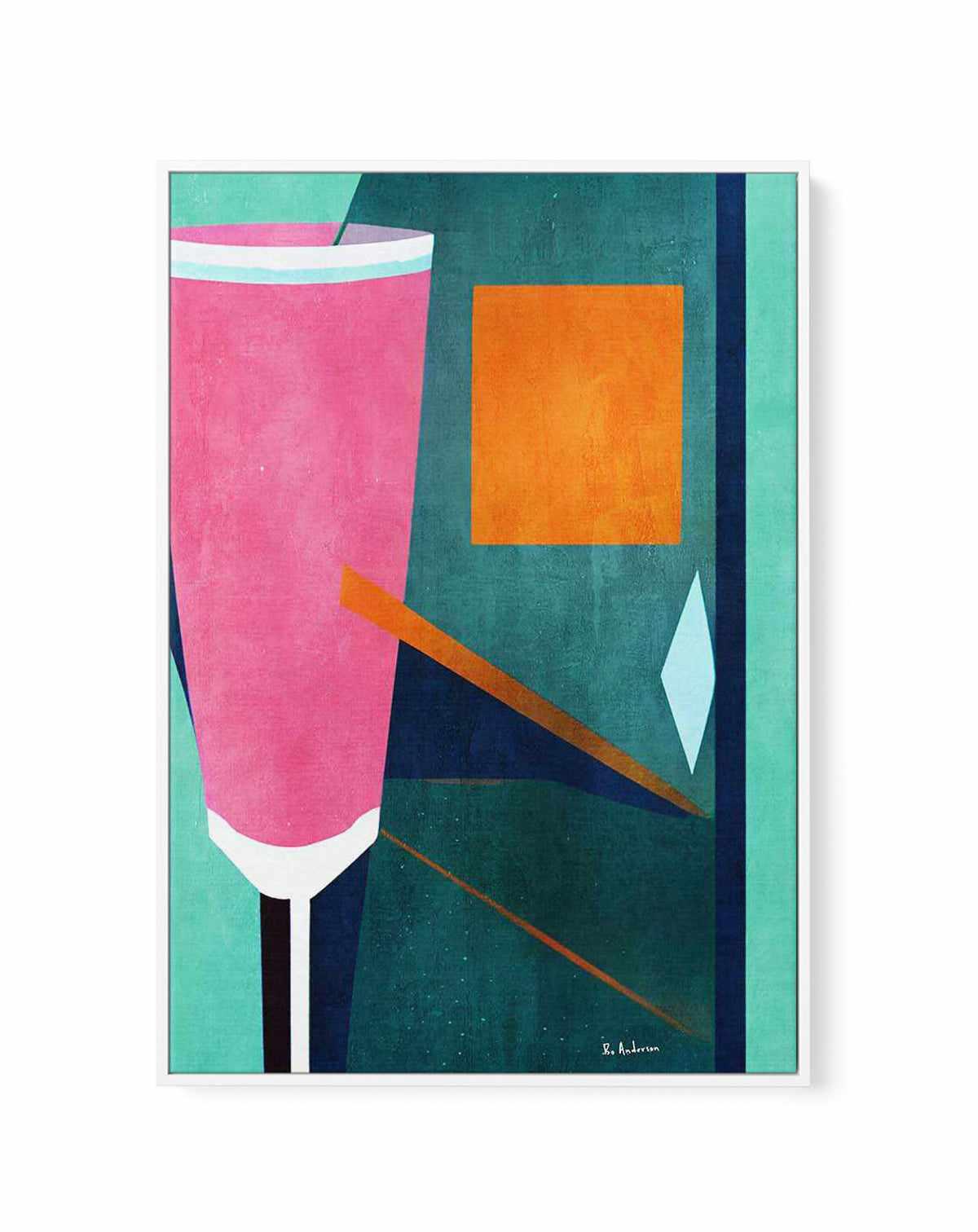 Mon Petite Crement RoseI by Bo Anderson | Framed Canvas Art Print