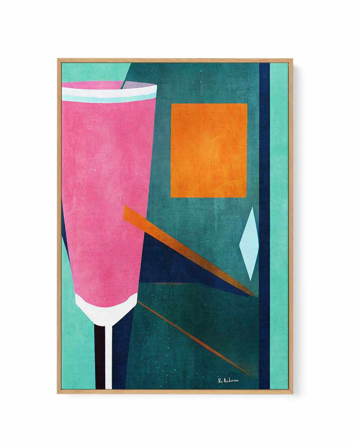 Mon Petite Crement RoseI by Bo Anderson | Framed Canvas Art Print from Olive et Oriel where you can shop wallpaper and artworks online