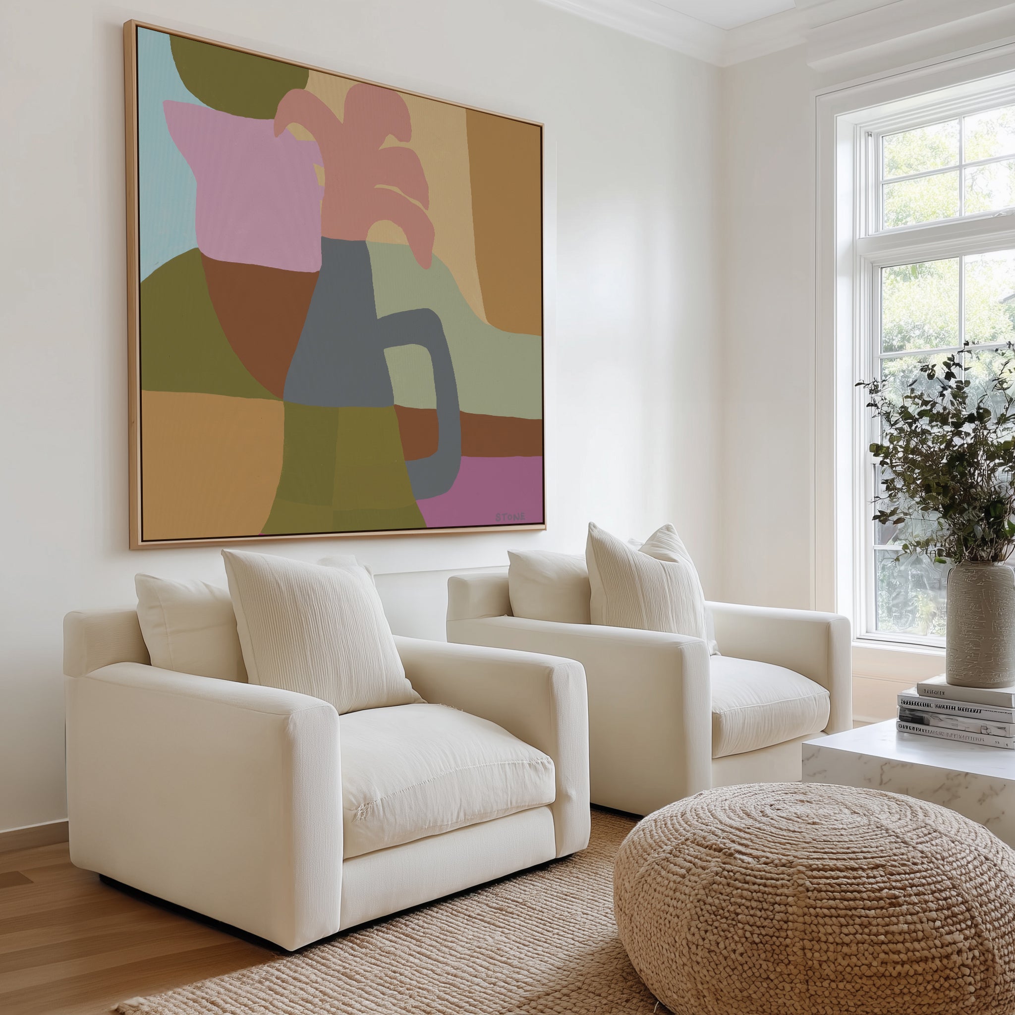 Monday by Belinda Stone | Framed Canvas Art Print