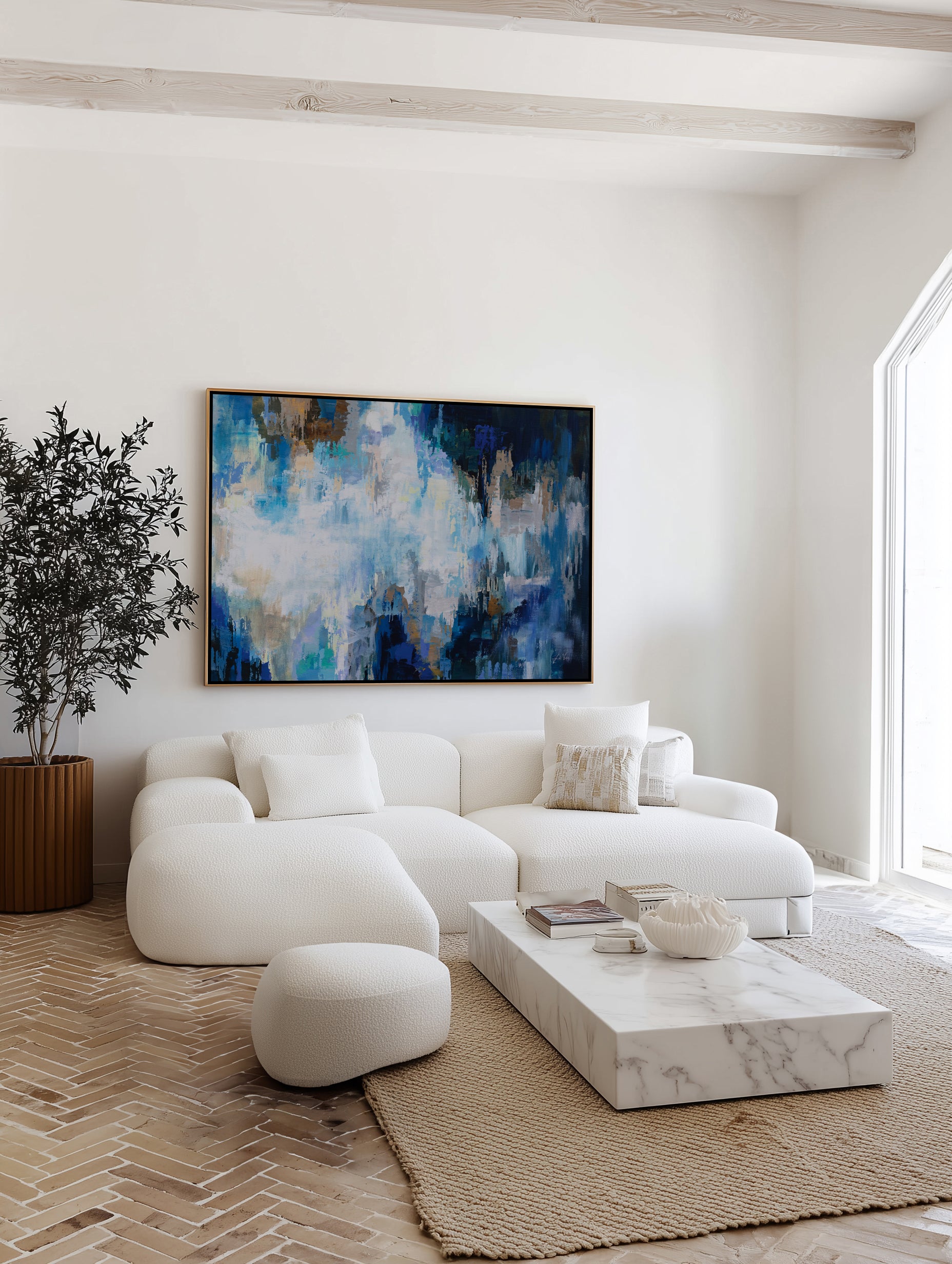 Monets Dance I | Framed Canvas Art Print
