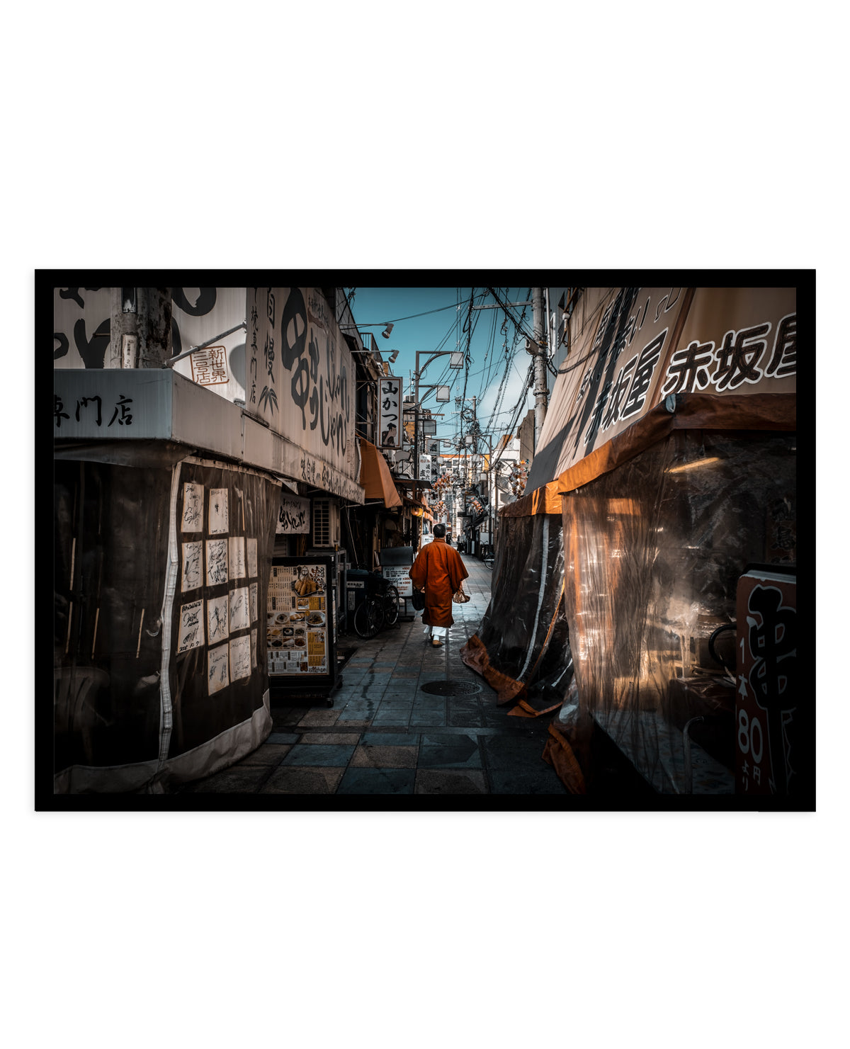 Monk in Japanese Alley by royhoo | Art Print