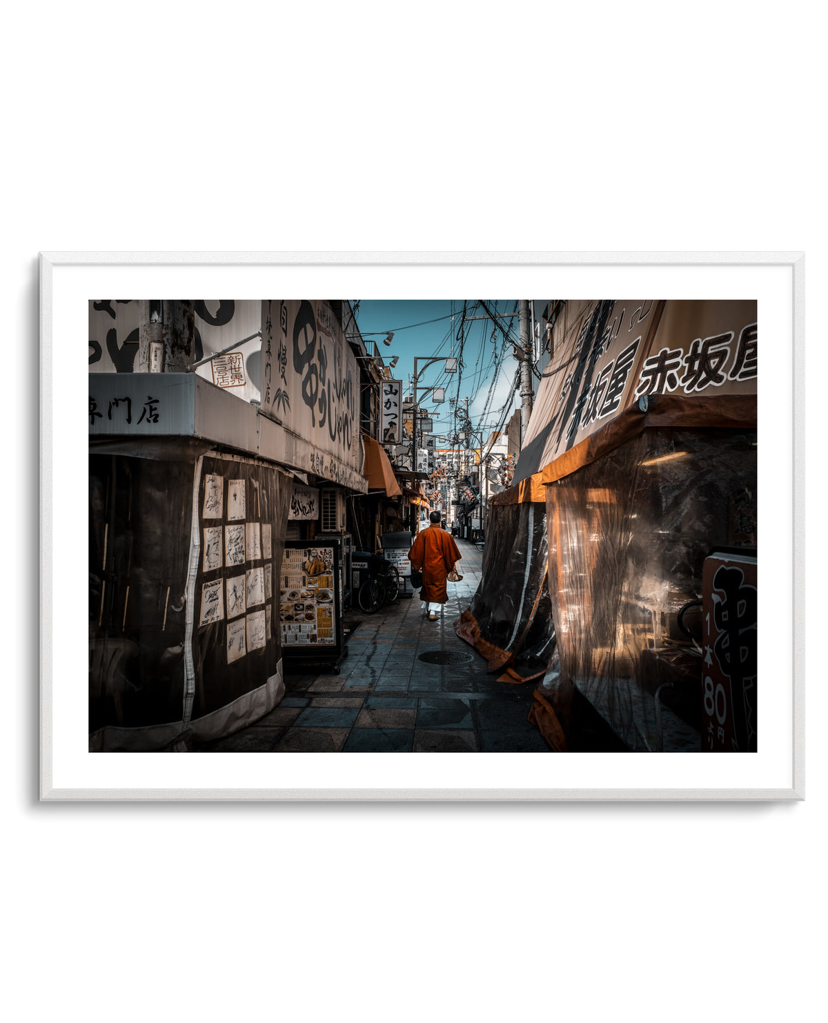 Monk in Japanese Alley by royhoo | Art Print