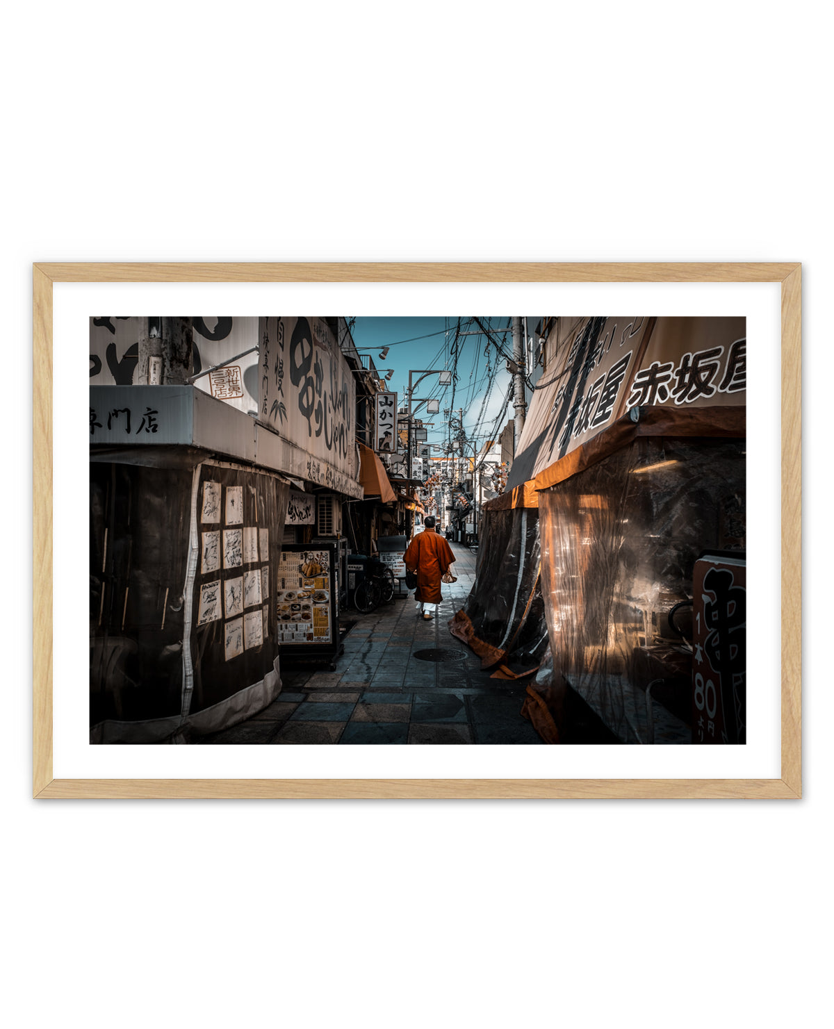 Monk in Japanese Alley by royhoo | Art Print