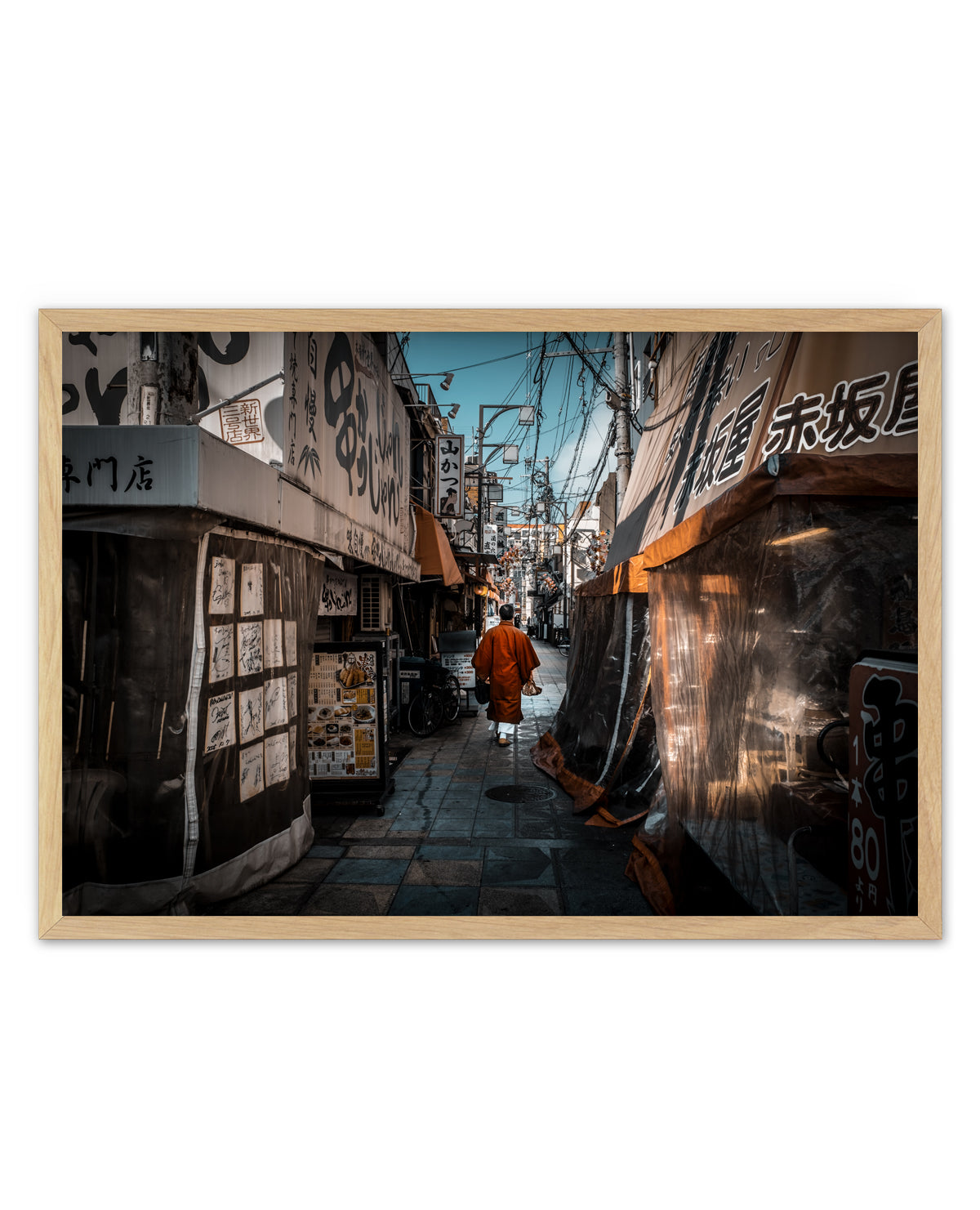 Monk in Japanese Alley by royhoo | Art Print