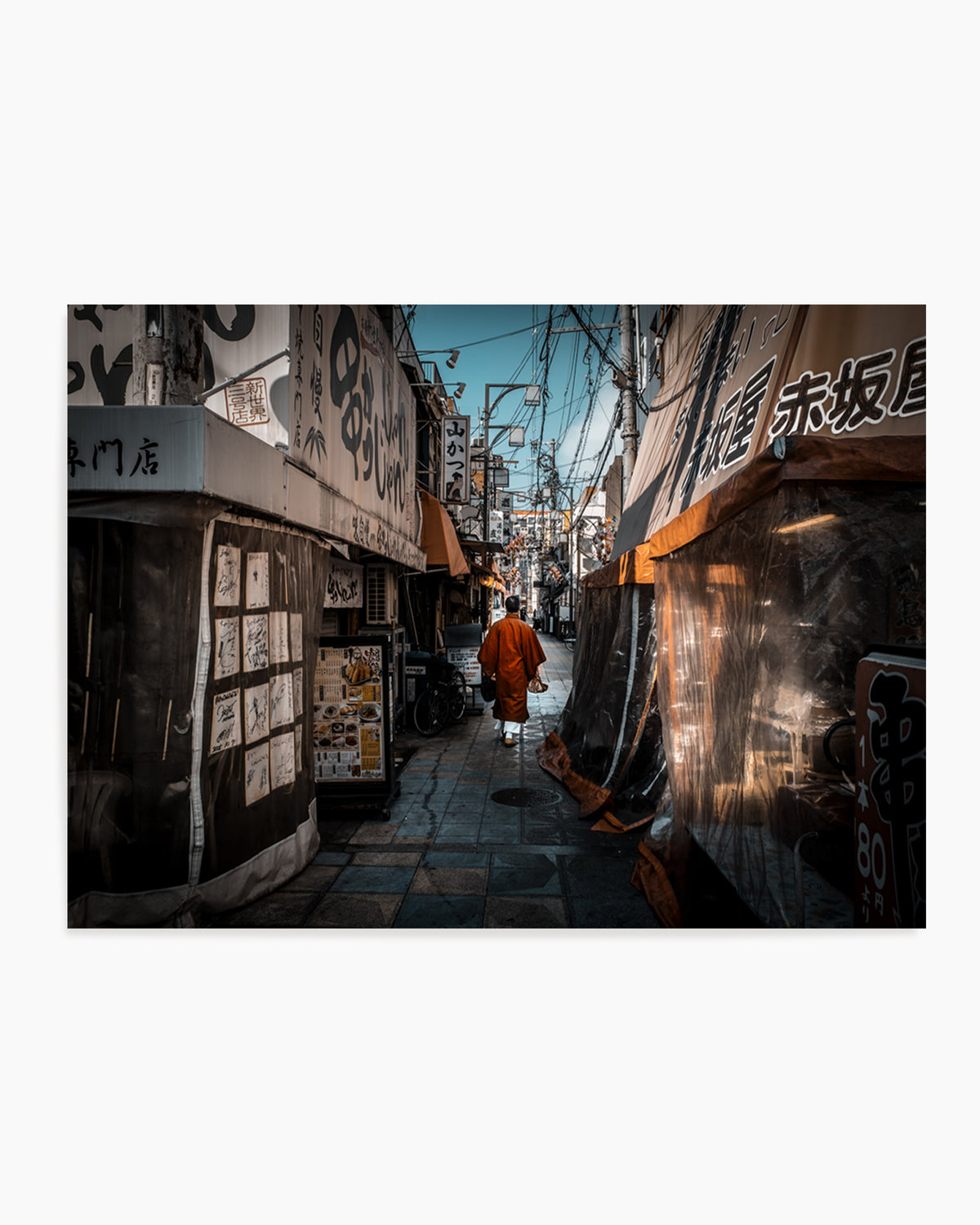 Monk in Japanese Alley by royhoo | Art Print