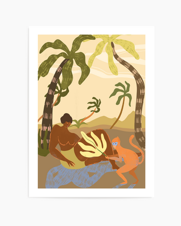 Monkey Around by Arty Guava | Art Print from Olive et Oriel where you can shop wallpaper and artworks online