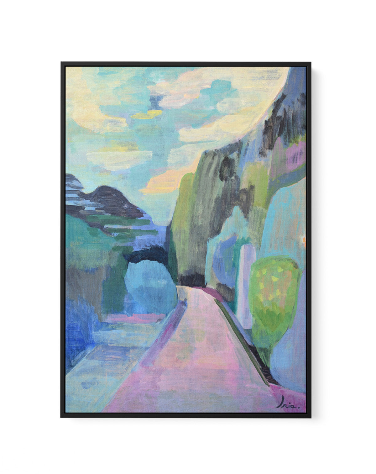 Monserrat Path of Light by Iria Fernandez Alvarez | Framed Canvas Art Print