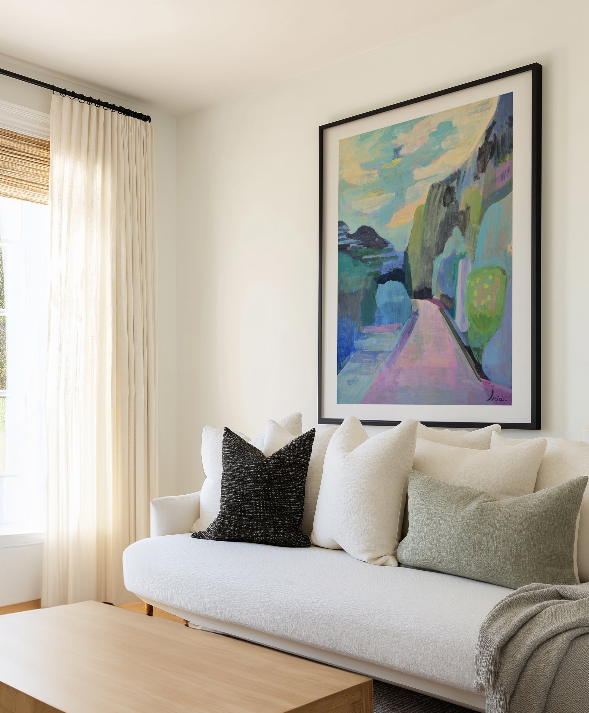 Monserrat Path of Light by Iria Fernandez Alvarez | Art Print