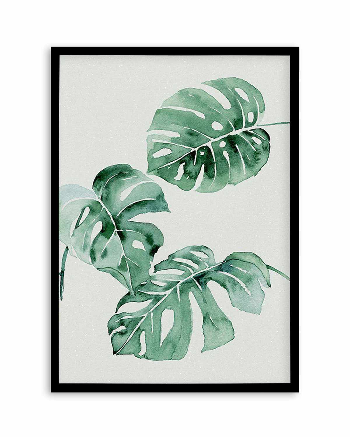 Monstera Abstract Watercolour Art Print