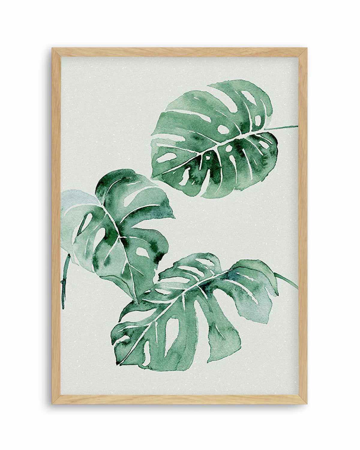 Monstera Abstract Watercolour Art Print