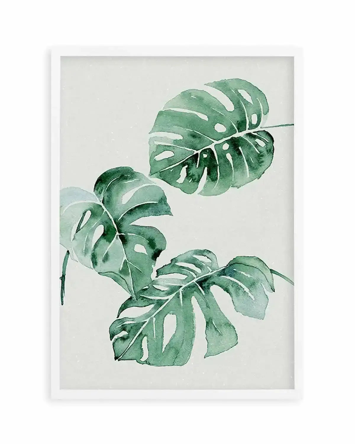 Monstera Abstract Watercolour Art Print from Olive et Oriel where you can shop wallpaper and artworks online