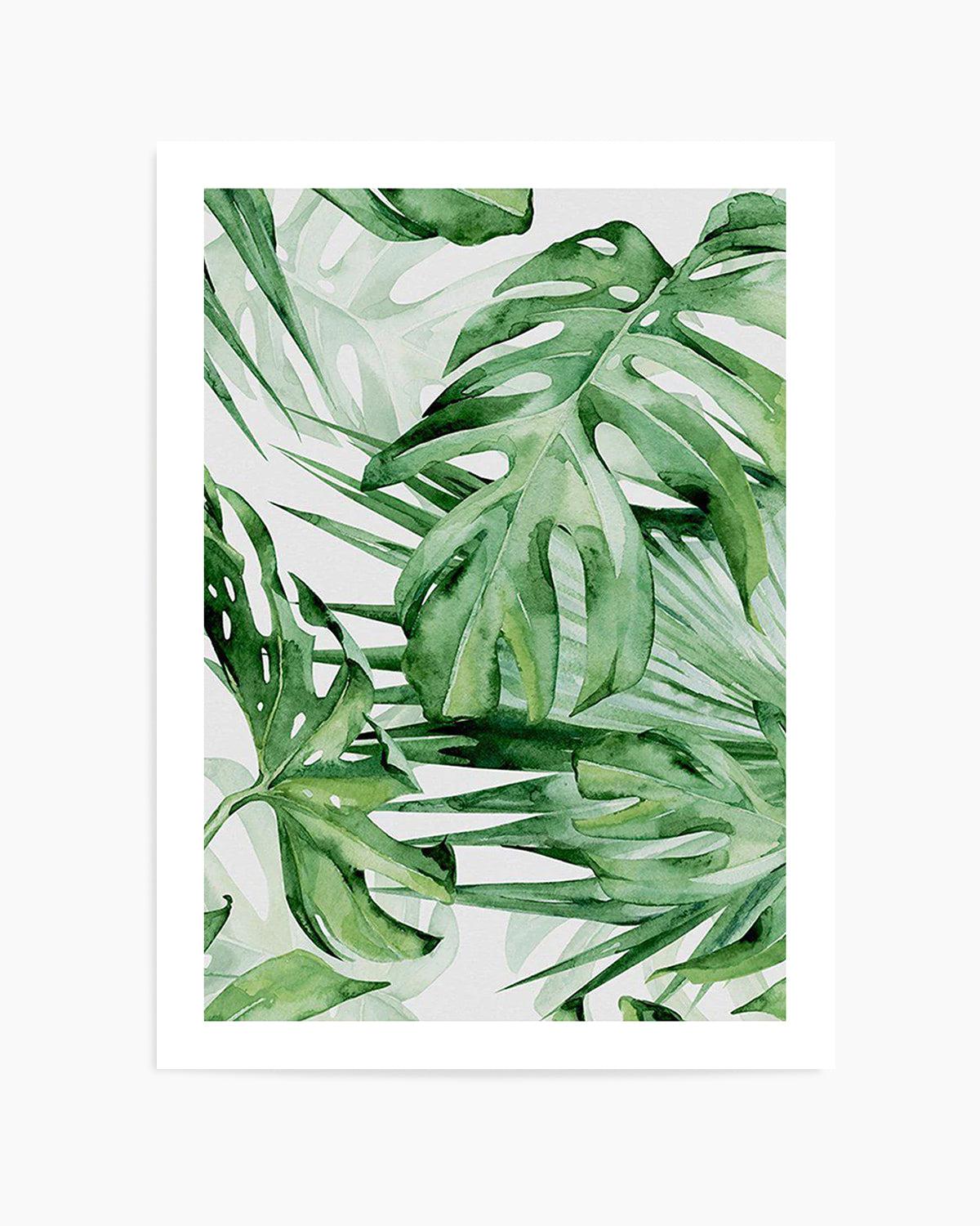 Monstera in Watercolour II Art Print