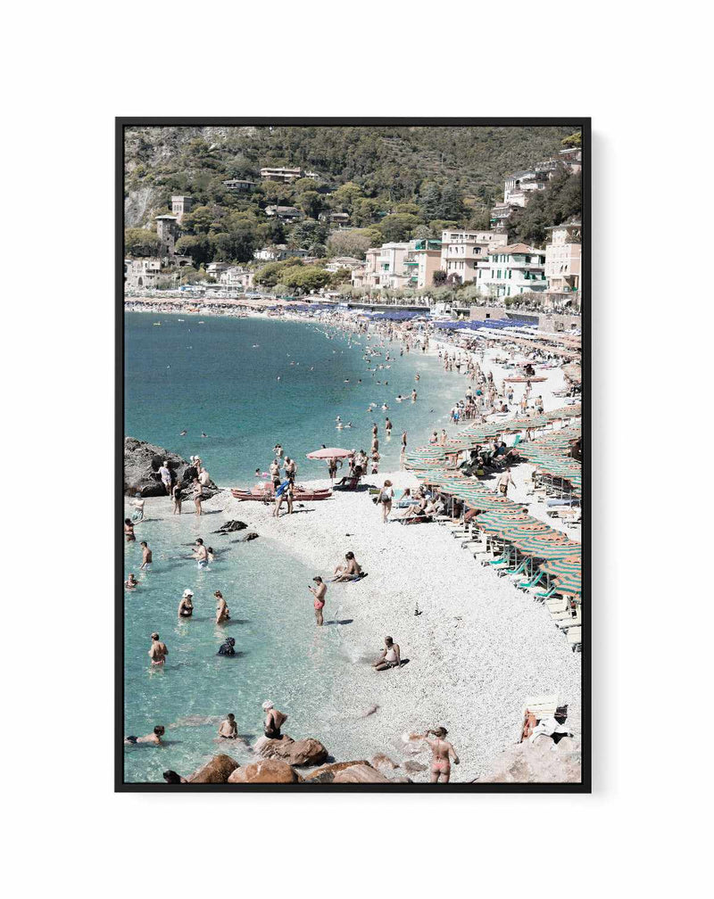 Monterosso Beach Days | Framed Canvas Art Print