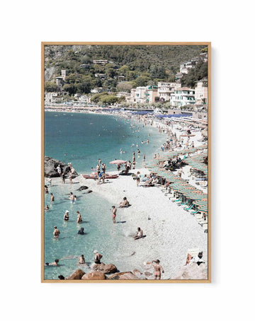 Monterosso Beach Days | Framed Canvas Art Print from Olive et Oriel where you can shop wallpaper and artworks online
