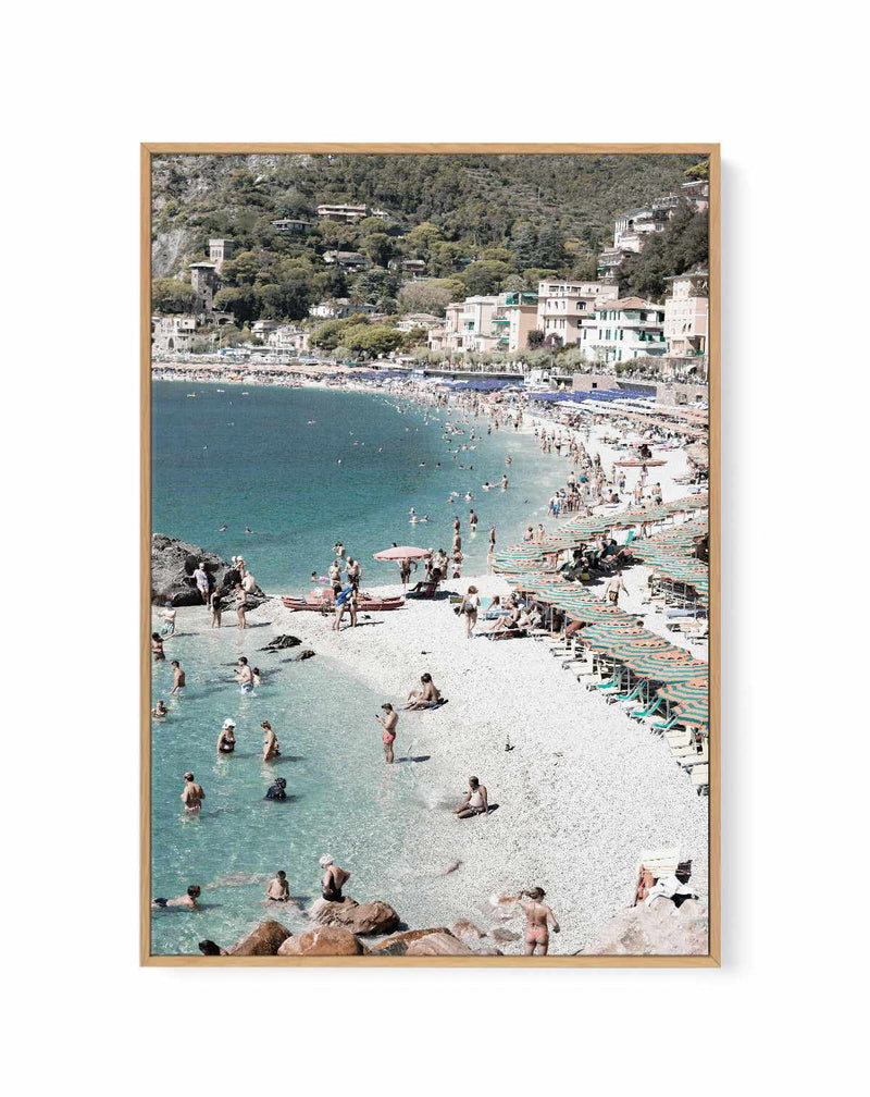 Monterosso Beach Days | Framed Canvas Art Print