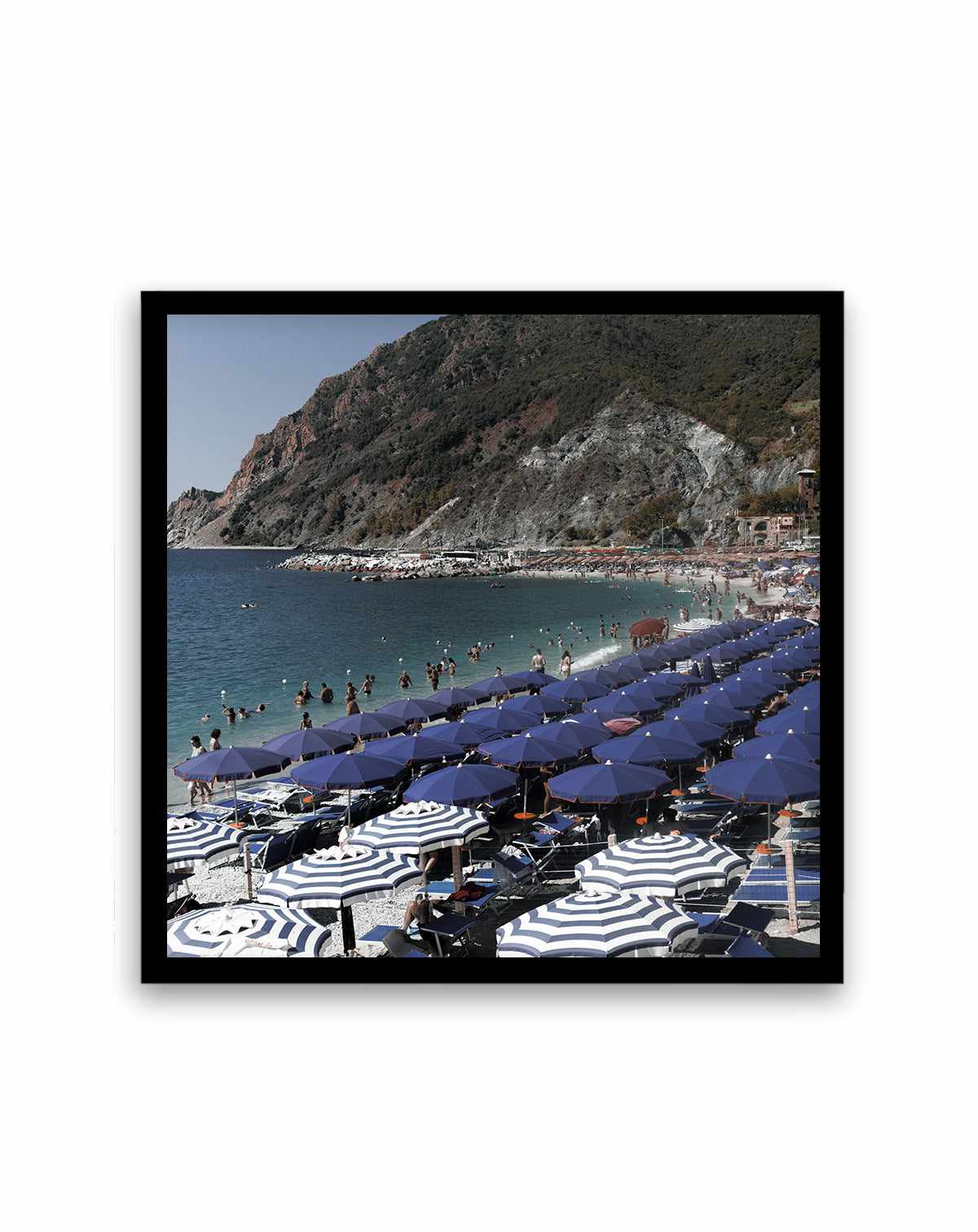 Monterosso Blue Umbrellas | Art Print