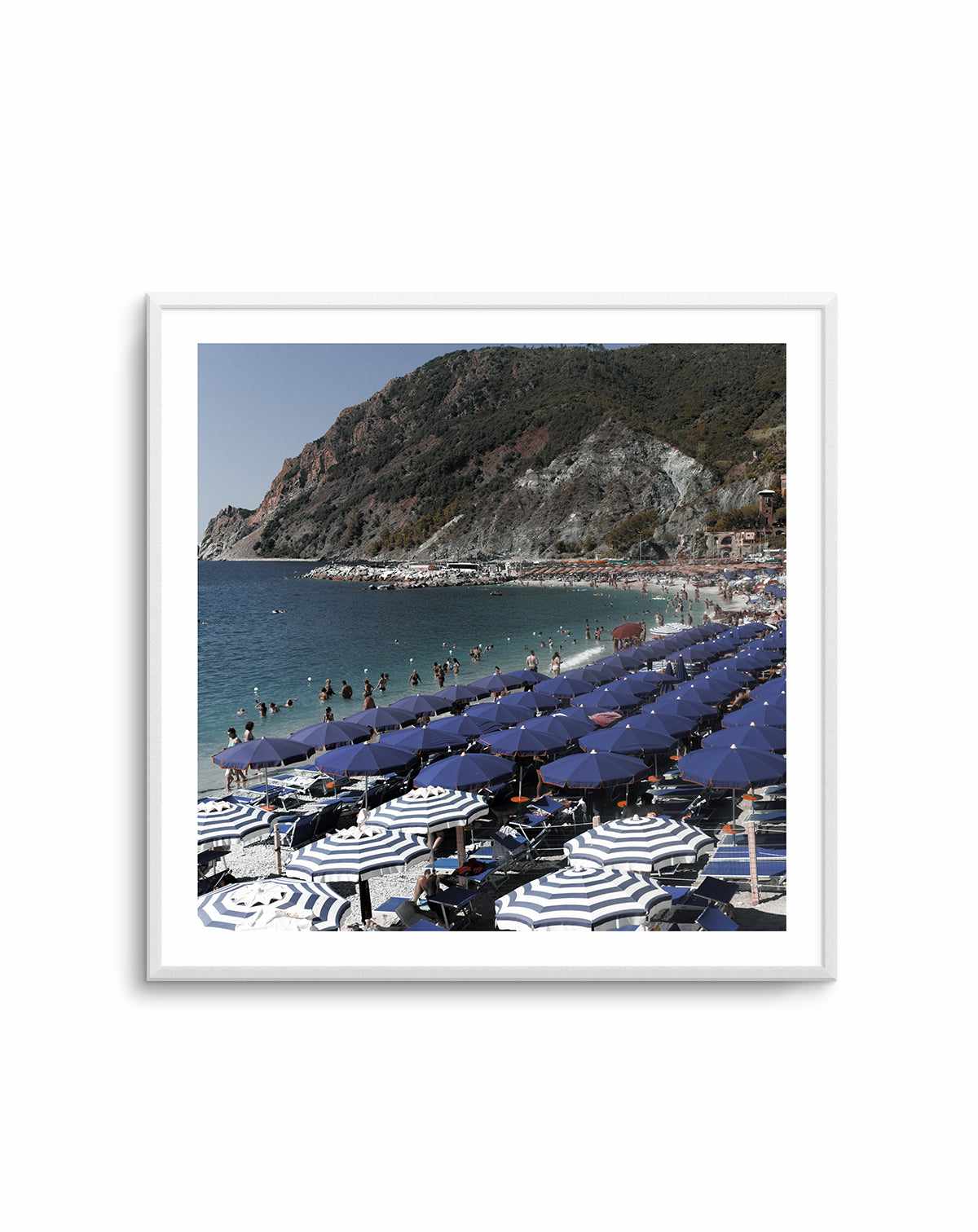 Monterosso Blue Umbrellas | Art Print