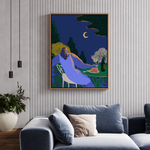Moon Beam by Arty Guava | Framed Canvas Art Print