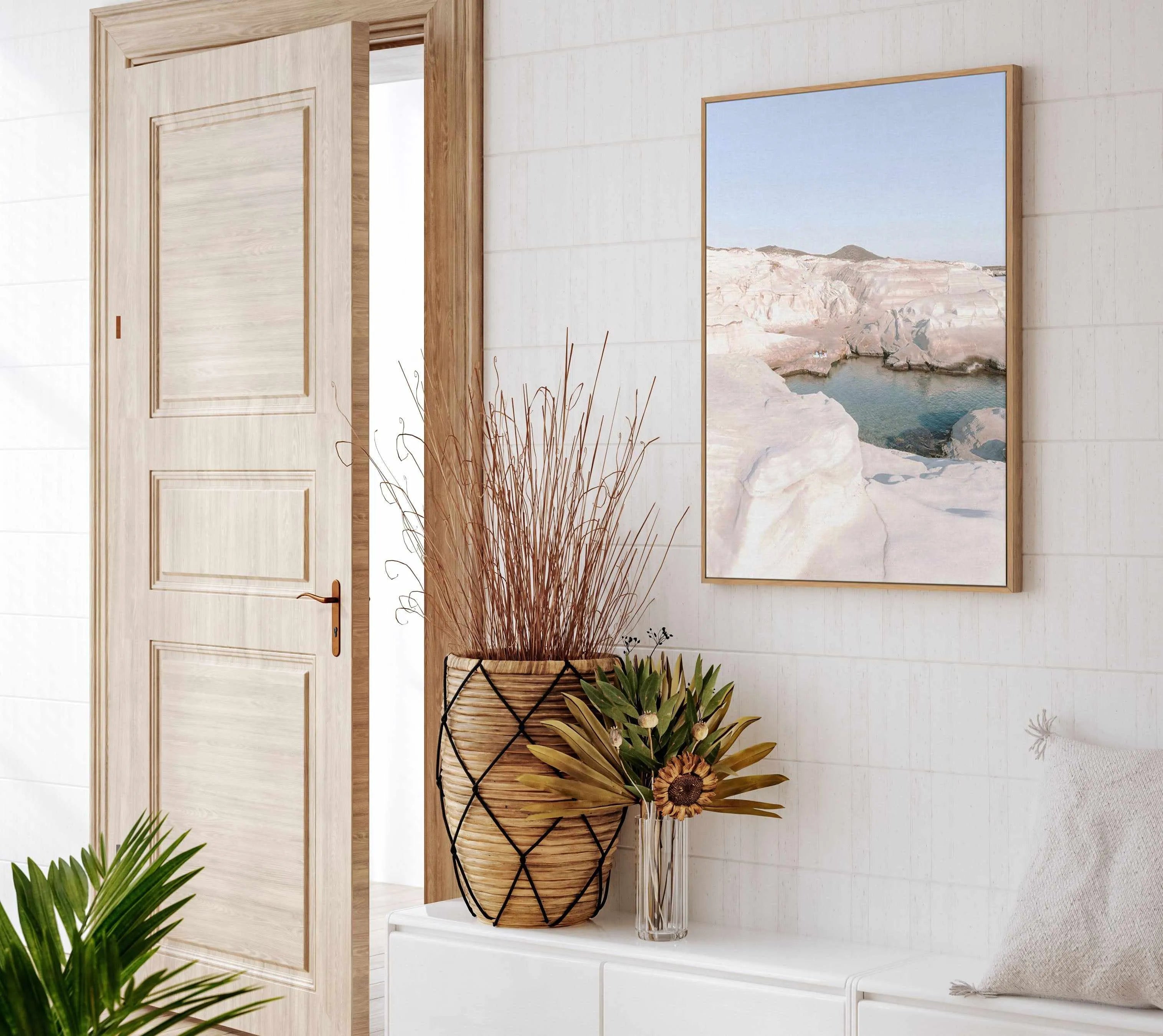 Moon Rocks, Milos | Framed Canvas Art Print from Olive et Oriel where you can shop wallpaper and artworks online