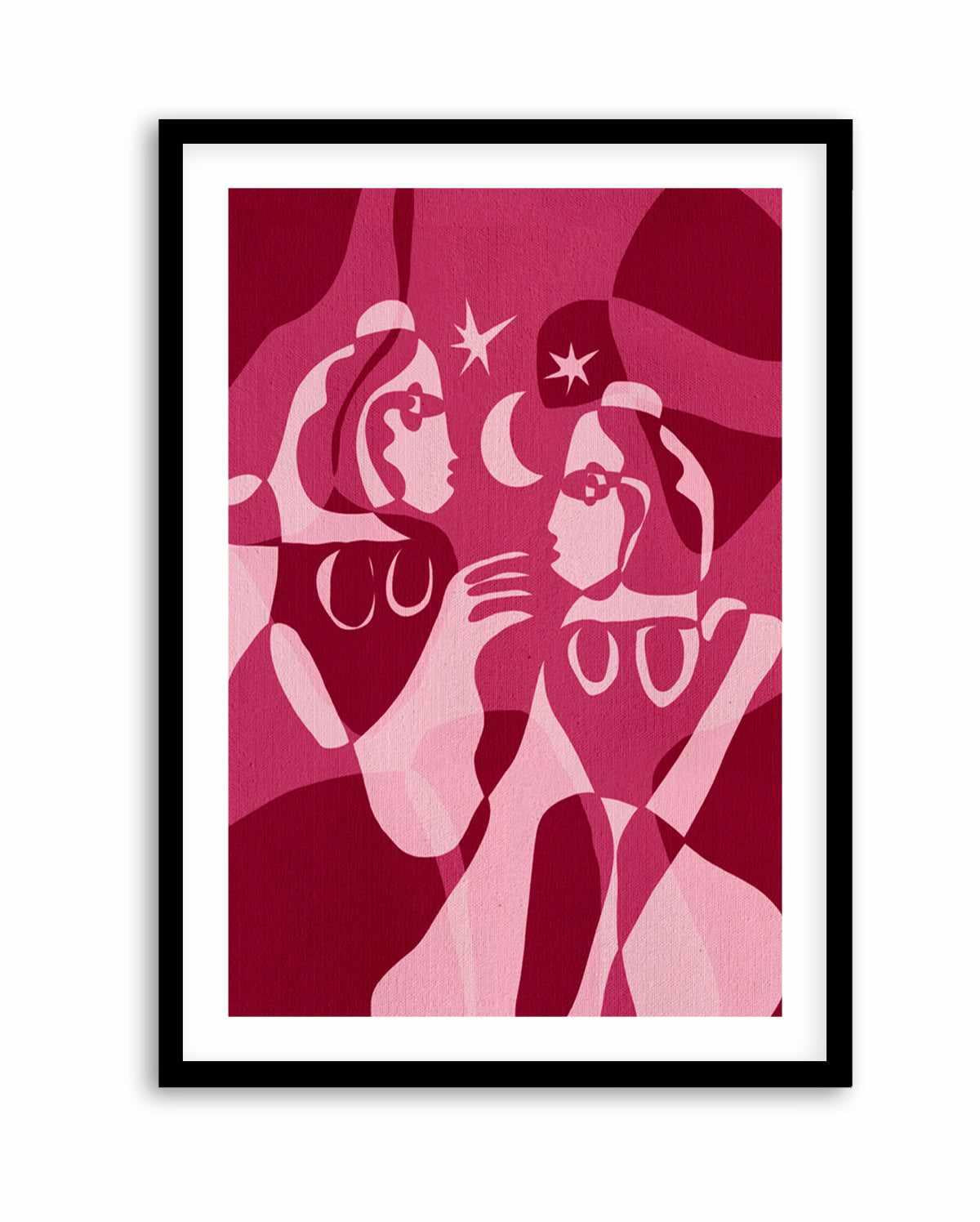 Moonlit Sisters by Shatha Al Dafai | Art Print from Olive et Oriel where you can shop wallpaper and artworks online