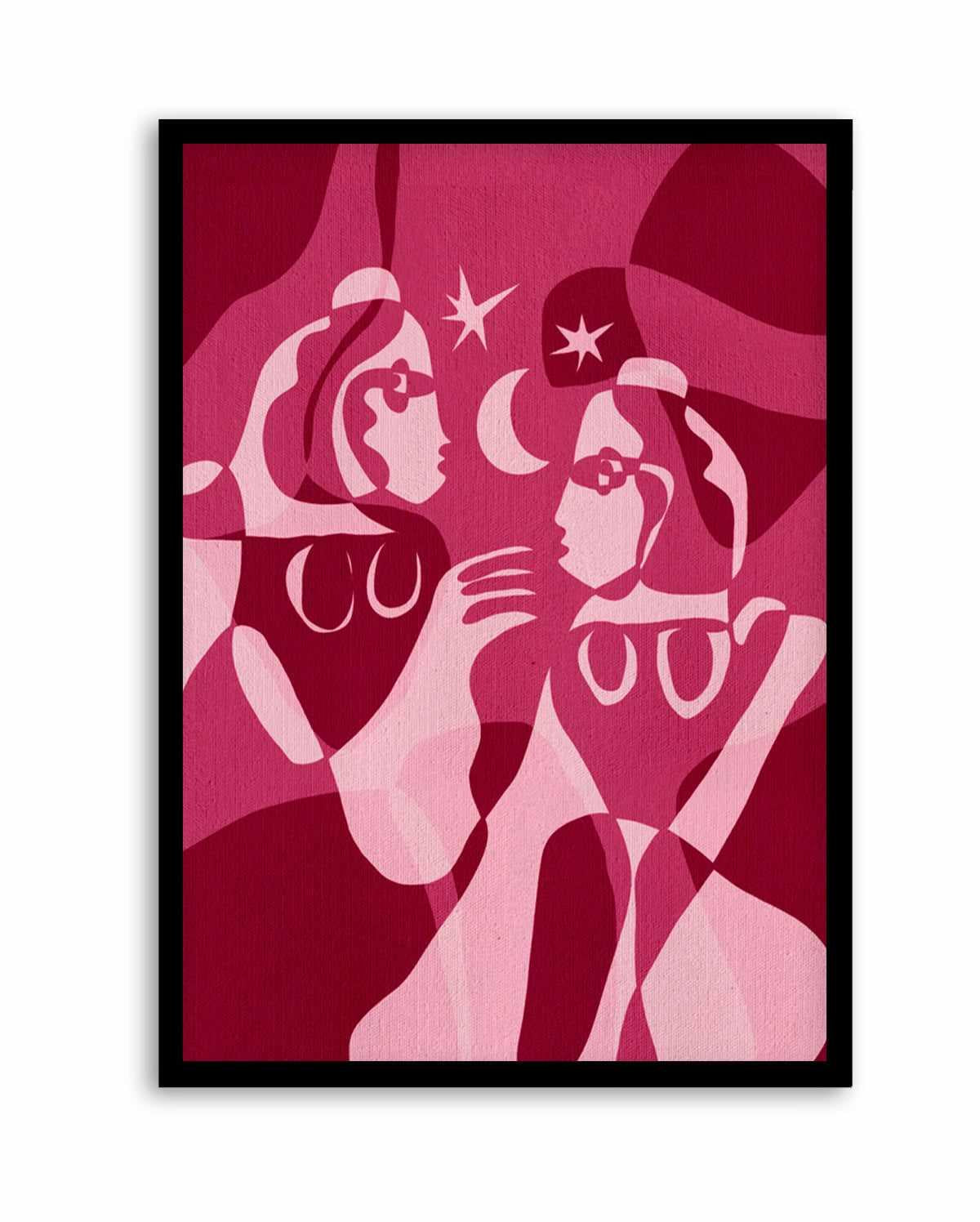 Moonlit Sisters by Shatha Al Dafai | Art Print from Olive et Oriel where you can shop wallpaper and artworks online