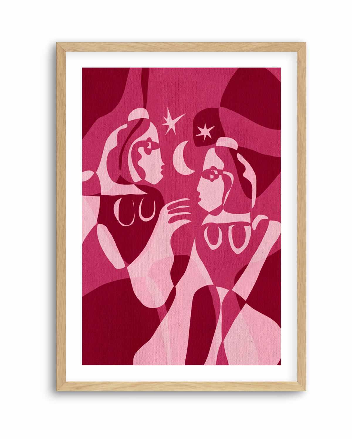 Moonlit Sisters by Shatha Al Dafai | Art Print from Olive et Oriel where you can shop wallpaper and artworks online