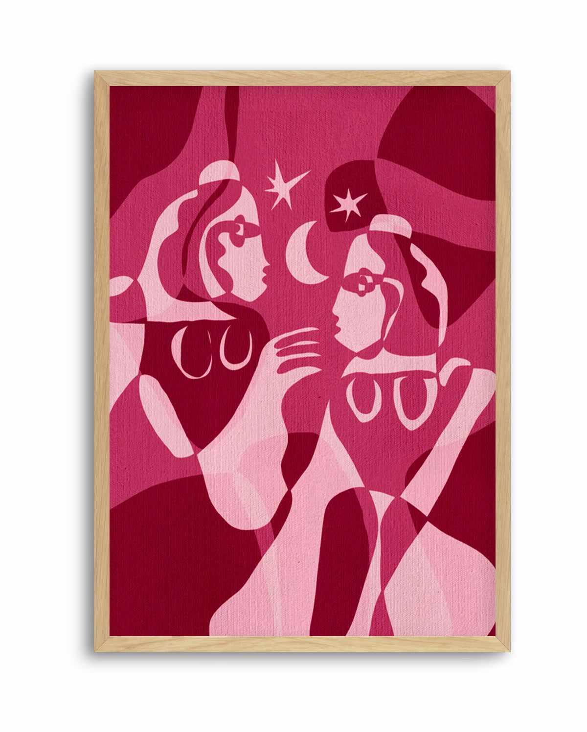 Moonlit Sisters by Shatha Al Dafai | Art Print from Olive et Oriel where you can shop wallpaper and artworks online