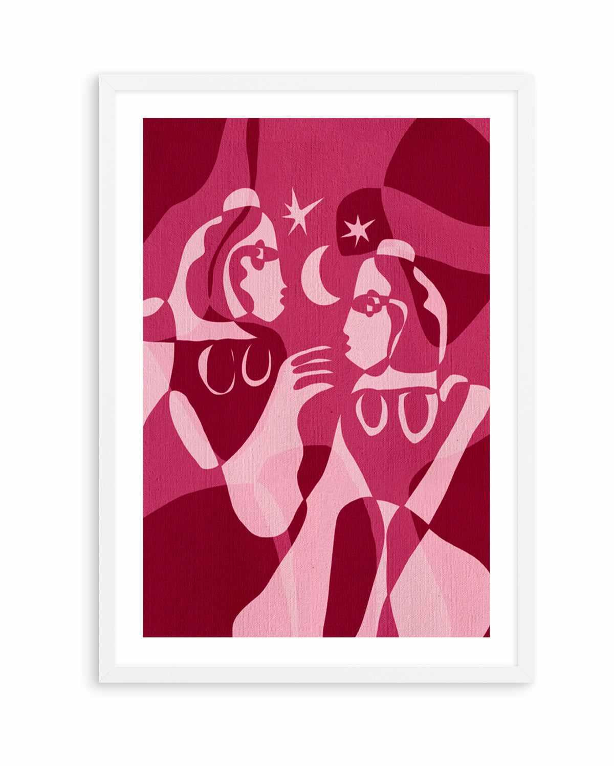 Moonlit Sisters by Shatha Al Dafai | Art Print from Olive et Oriel where you can shop wallpaper and artworks online