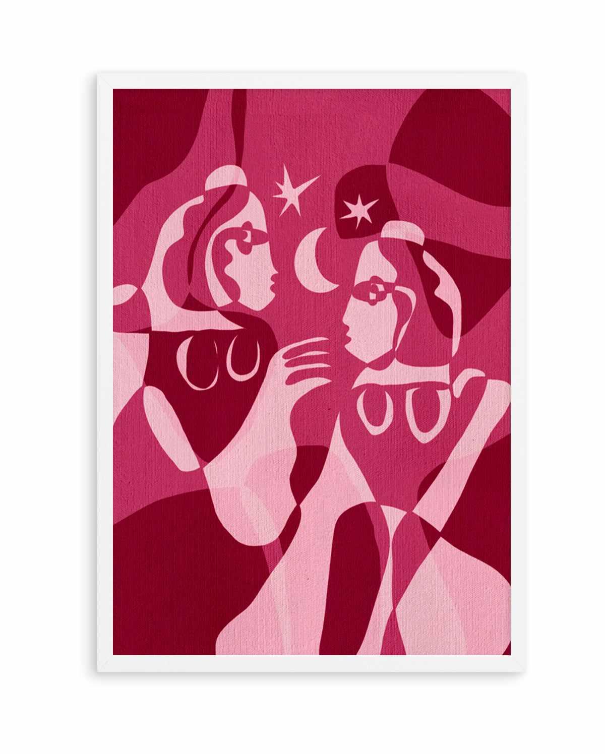 Moonlit Sisters by Shatha Al Dafai | Art Print from Olive et Oriel where you can shop wallpaper and artworks online