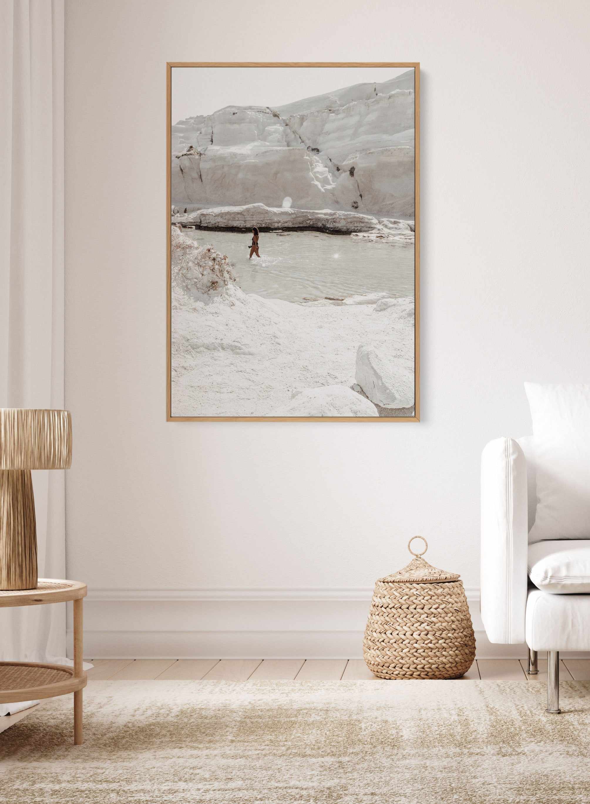 Moonrock Beach, Milos | Framed Canvas Art Print