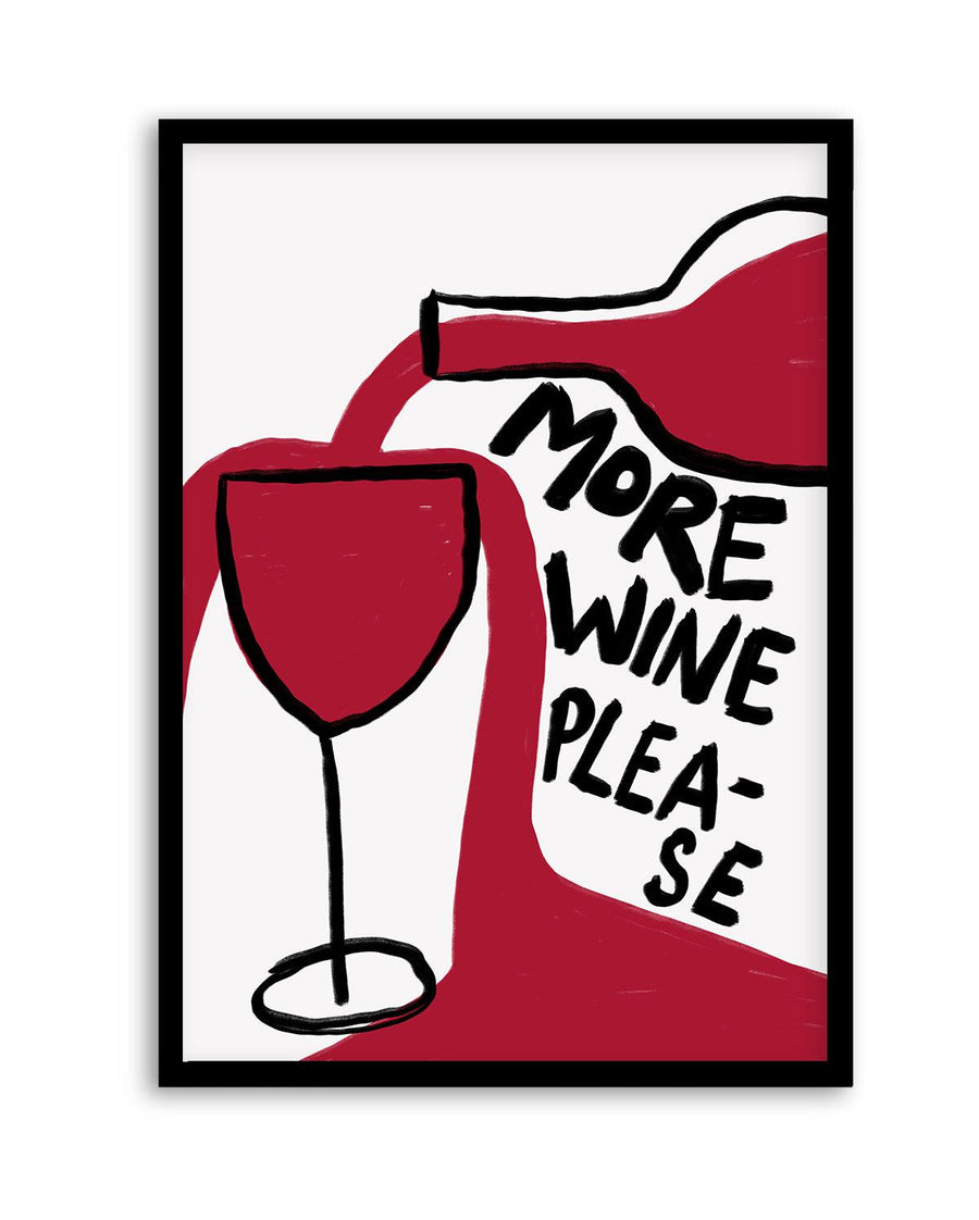 More Wine Please By Athene Fritsch | Art Print from Olive et Oriel where you can shop wallpaper and artworks online
