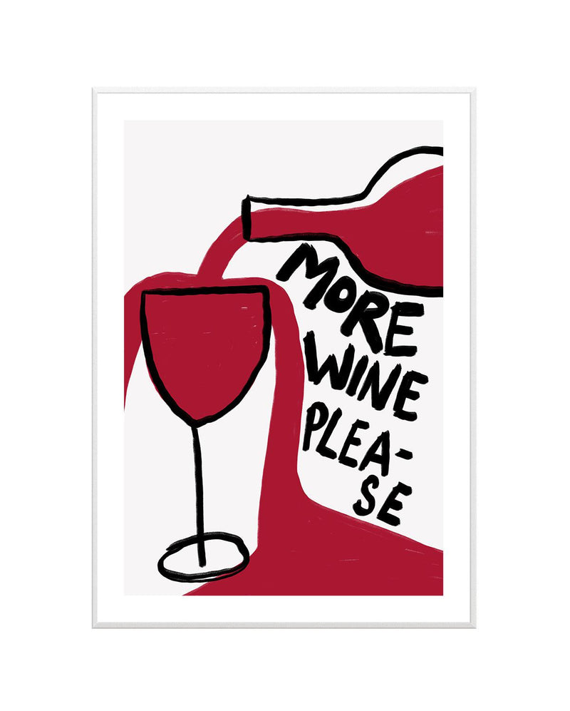 More Wine Please By Athene Fritsch | Art Print from Olive et Oriel where you can shop wallpaper and artworks online
