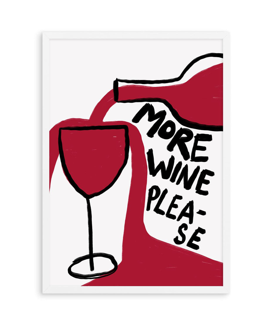 More Wine Please By Athene Fritsch | Art Print from Olive et Oriel where you can shop wallpaper and artworks online