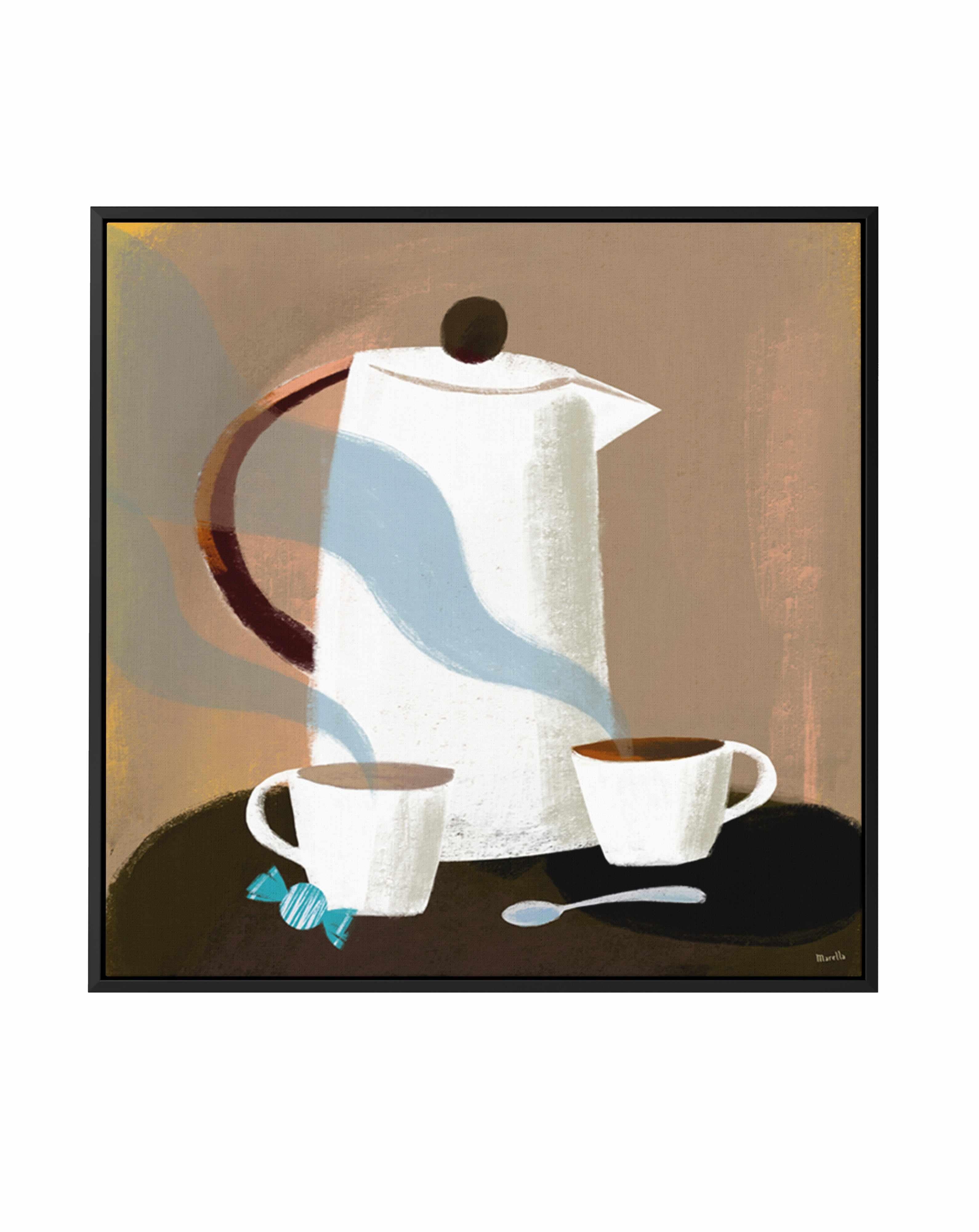 Morning Coffee by Marco Marella | Framed Canvas Art Print from Olive et Oriel where you can shop wallpaper and artworks online