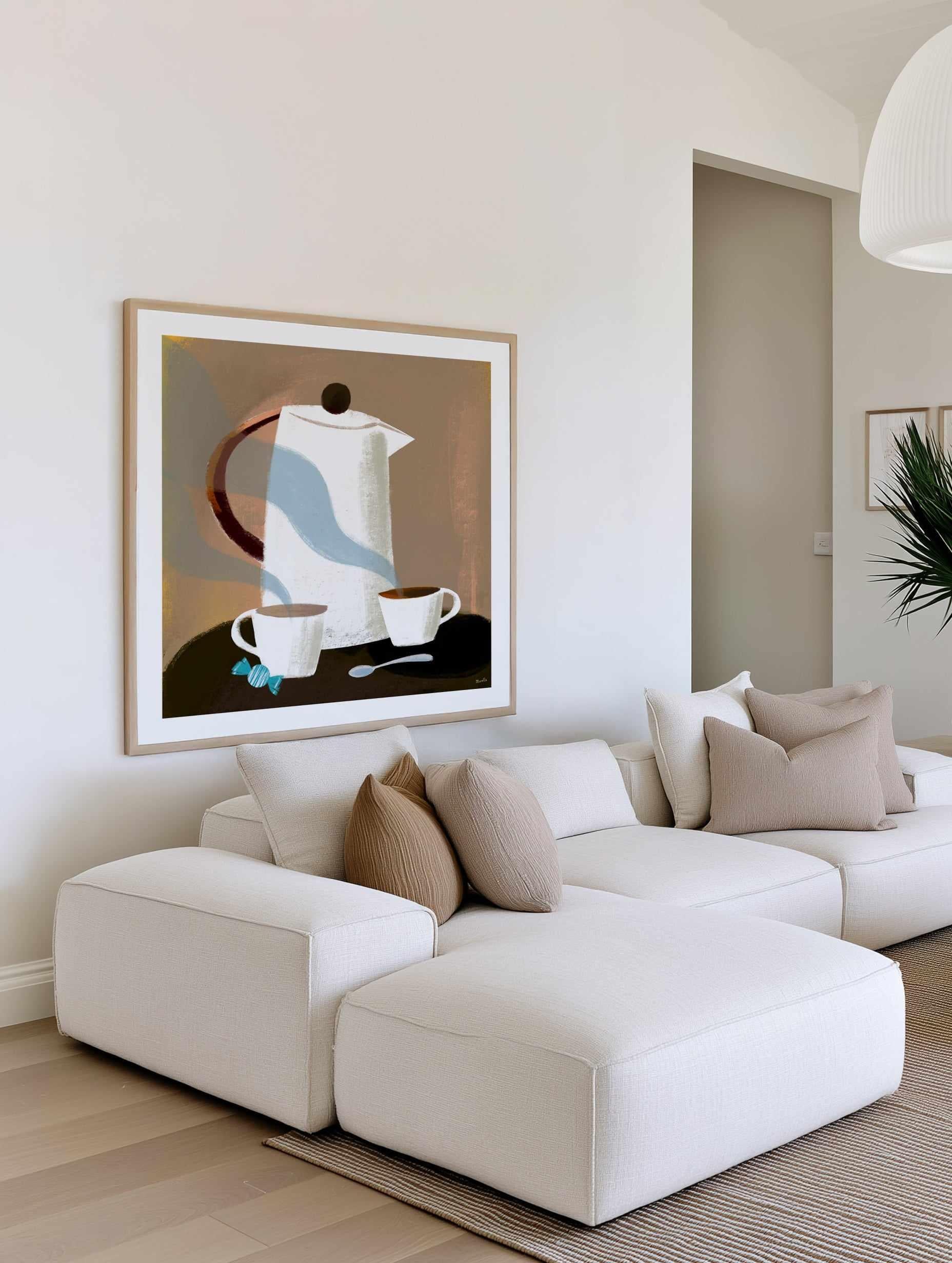 Morning Coffee by Marco Marella | Art Print from Olive et Oriel where you can shop wallpaper and artworks online