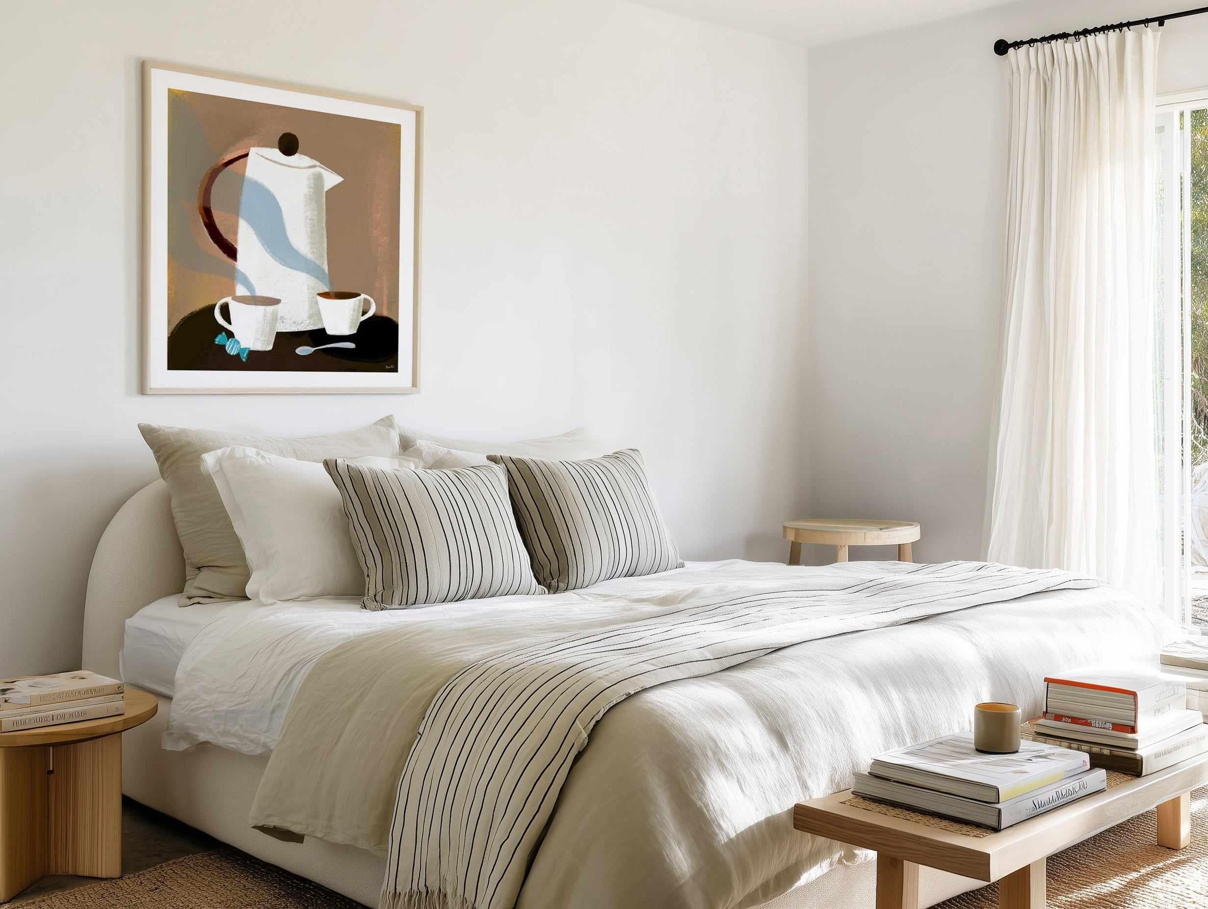 Morning Coffee by Marco Marella | Art Print from Olive et Oriel where you can shop wallpaper and artworks online