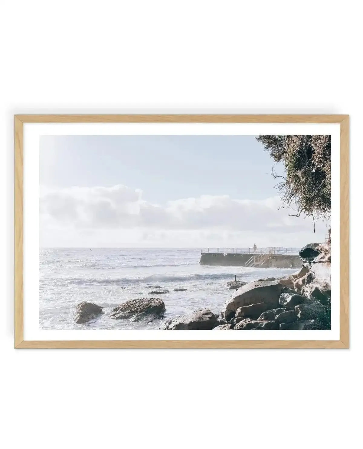 Morning Mist | Bondi Art Print-PRINT-Olive et Oriel-Olive et Oriel-A5 | 5.8" x 8.3" | 14.8 x 21cm-Oak-With White Border-Buy-Australian-Art-Prints-Online-with-Olive-et-Oriel-Your-Artwork-Specialists-Austrailia-Decorate-With-Coastal-Photo-Wall-Art-Prints-From-Our-Beach-House-Artwork-Collection-Fine-Poster-and-Framed-Artwork