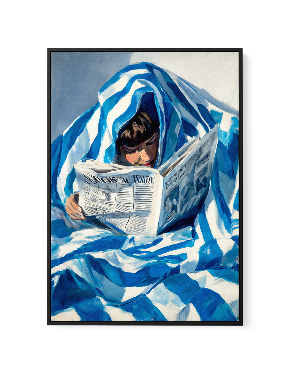 Morning News | Framed Canvas Art Print from Olive et Oriel where you can shop wallpaper and artworks online