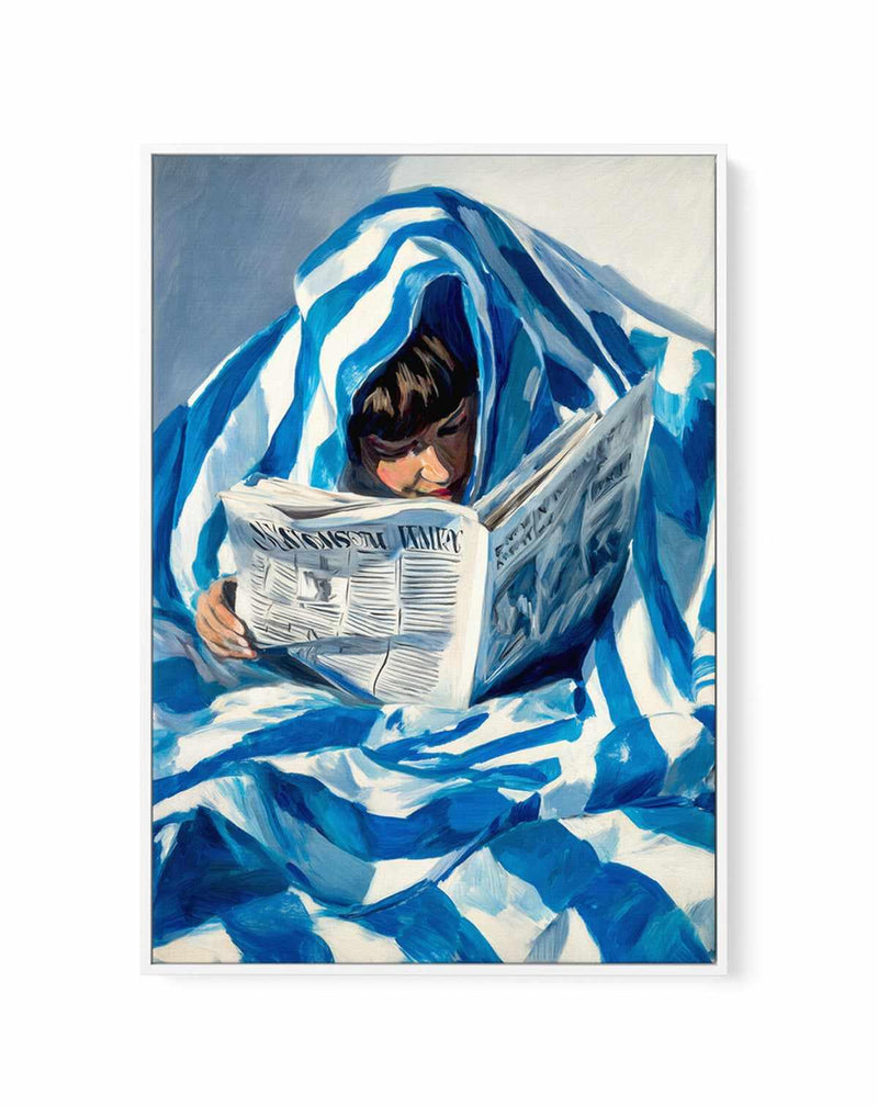 Morning News | Framed Canvas Art Print from Olive et Oriel where you can shop wallpaper and artworks online