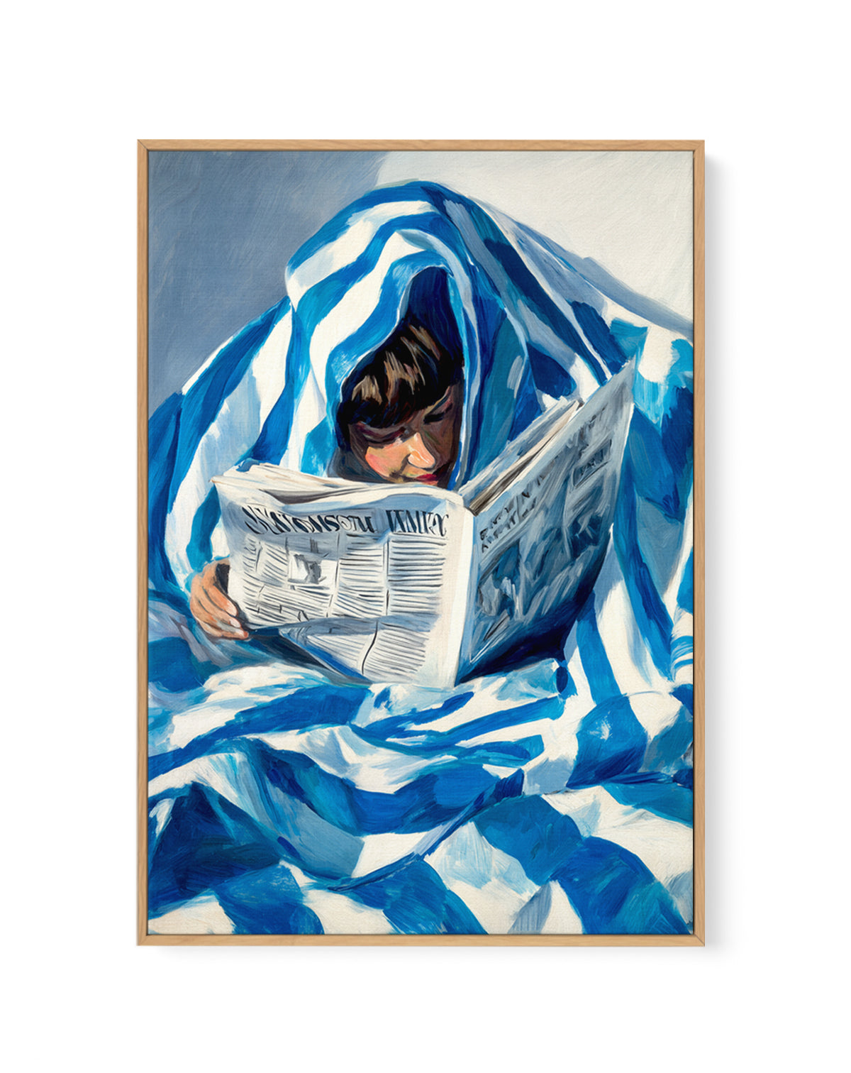 Morning News | Framed Canvas Art Print from Olive et Oriel where you can shop wallpaper and artworks online